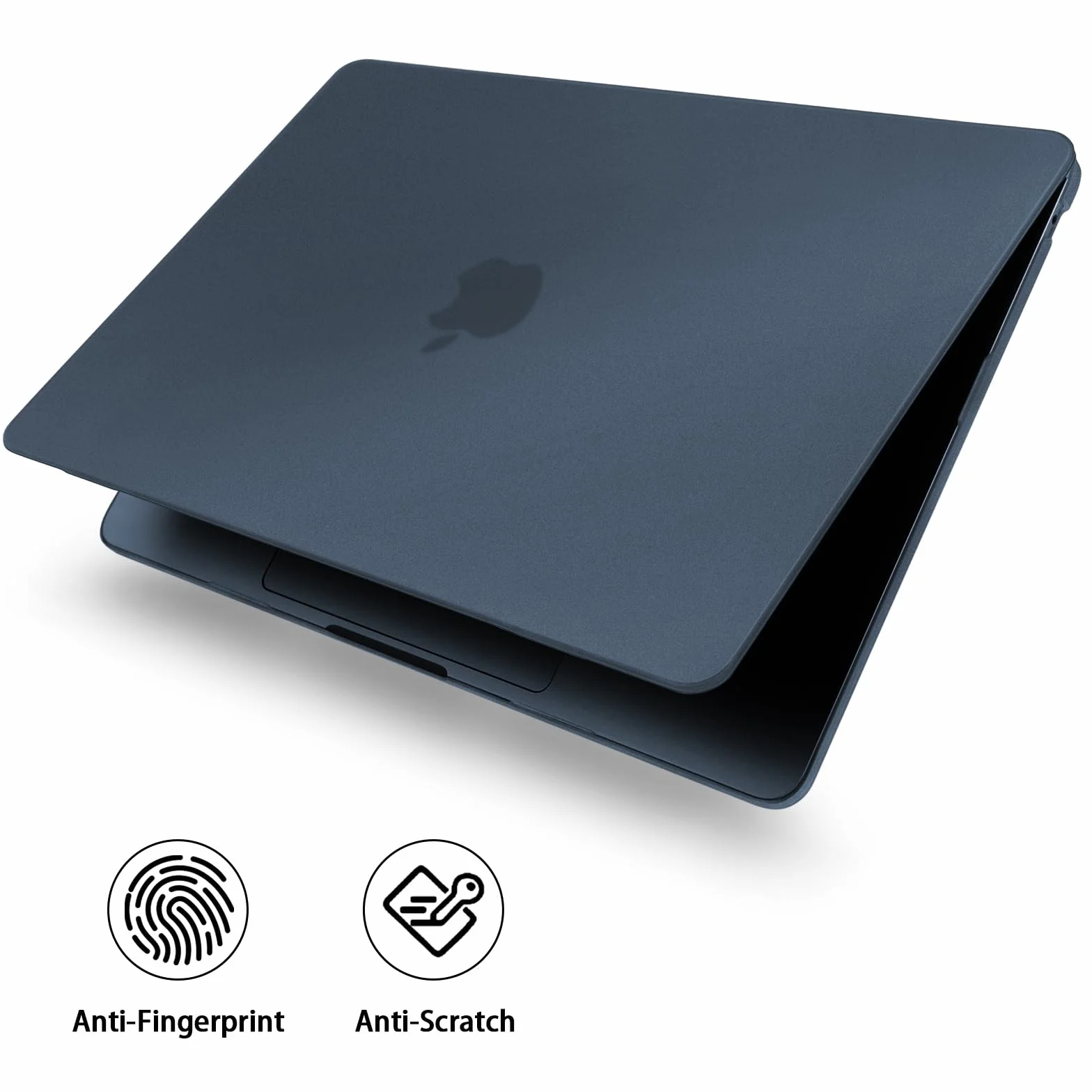 Etui kompatybilne z MacBook Air 34.5 cm M3 A3113 M2 A2681, plastikowa twarda obudowa + osłona klawiatury, matowa Midnight