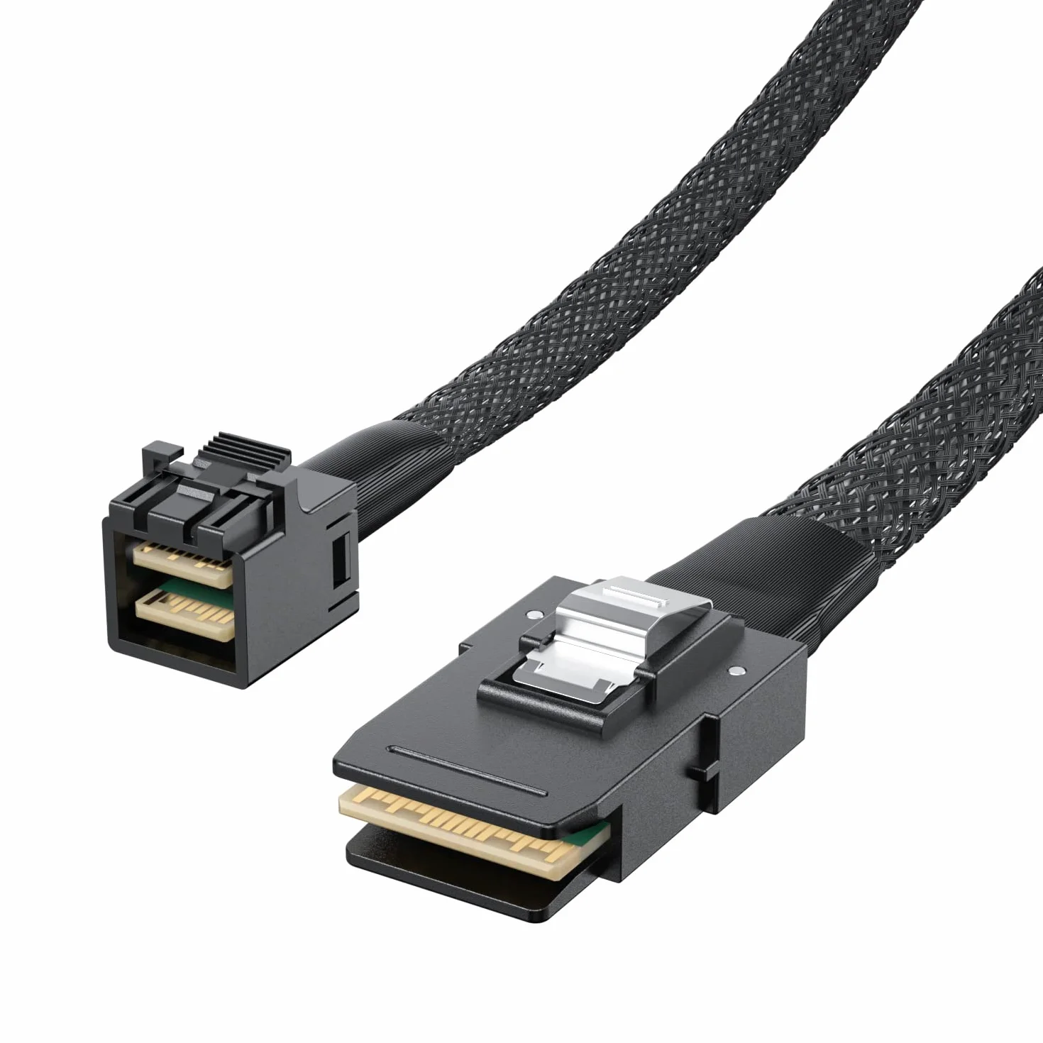 ipolex Wewnętrzny kabel mini SAS HD SFF-8643 do SFF-8087, 100 omów, 0,5 m (1,6 cala)