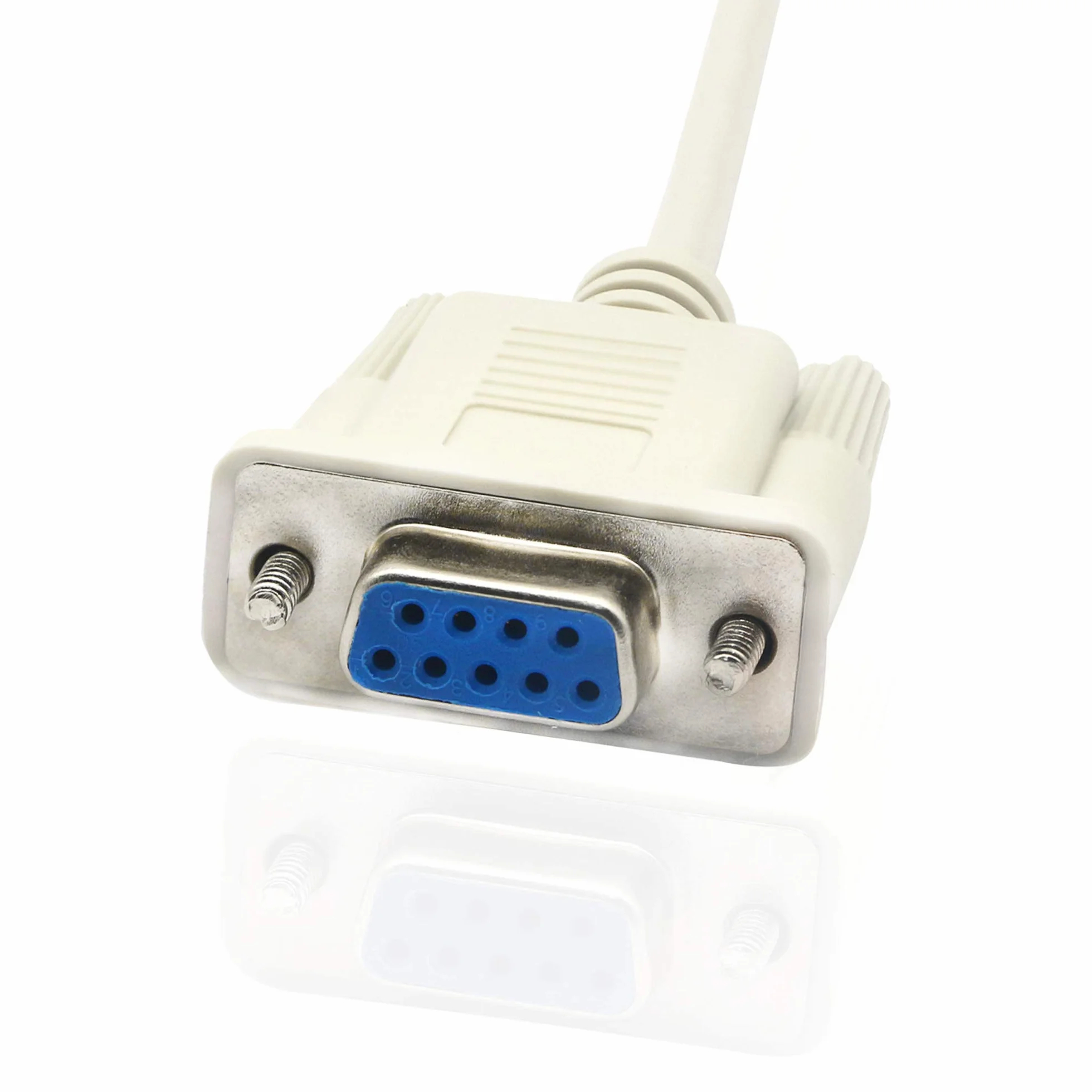 DB9 Null Modem kabel szeregowy, RS232 męski na żeński 2-3 kabel przedłużający krzyżowy do komputerów, drukarek, skanerów (4,5 m)