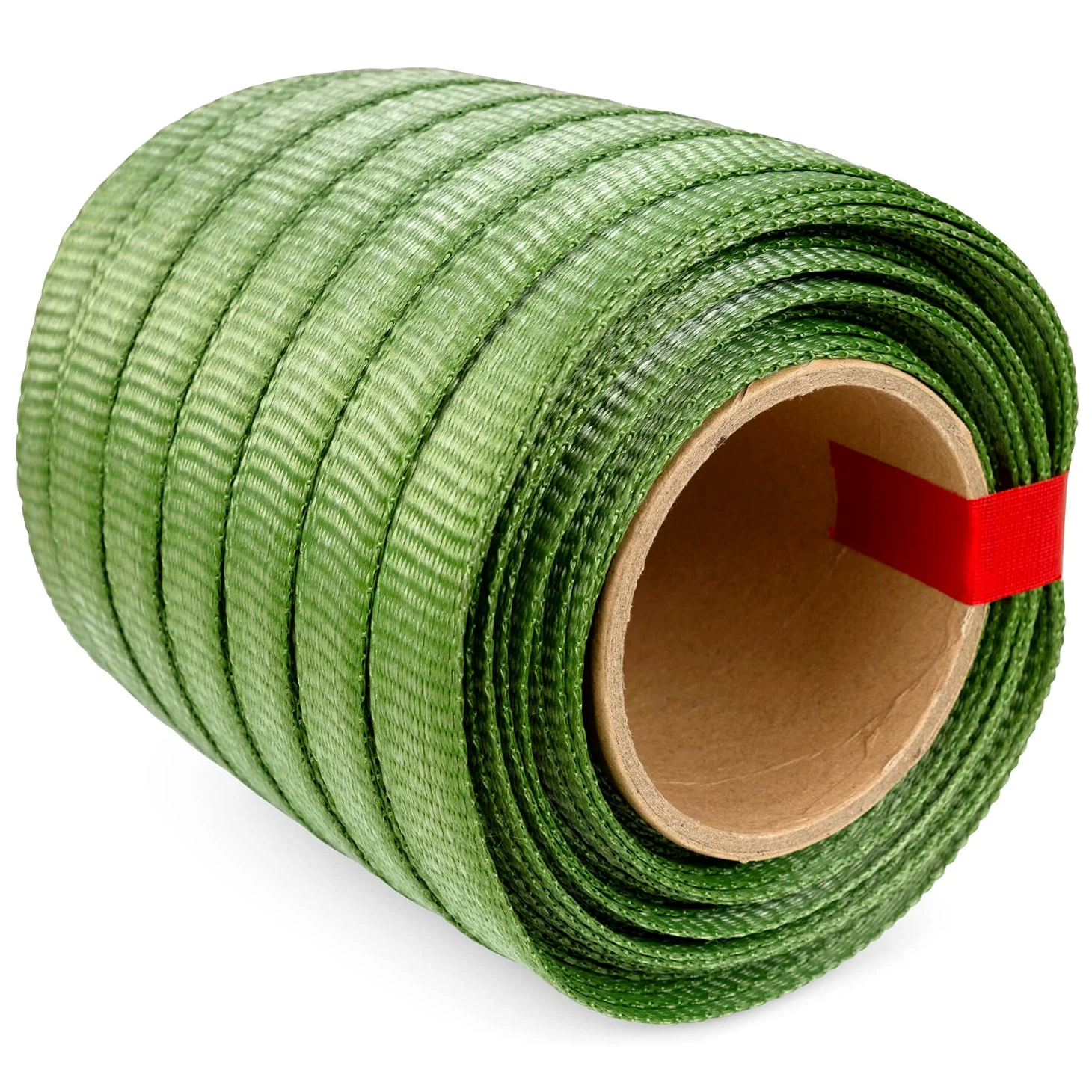 IDL Packaging Taśma mułowa 3/10.2 cm x 250', wytrzymałość na rozerwanie 816 kg, zielona - odporna na promieniowanie UV, wilgoć i ścieranie taśma ciągnąca - wytrzymała, nieoznakowana, tkana płaska lina