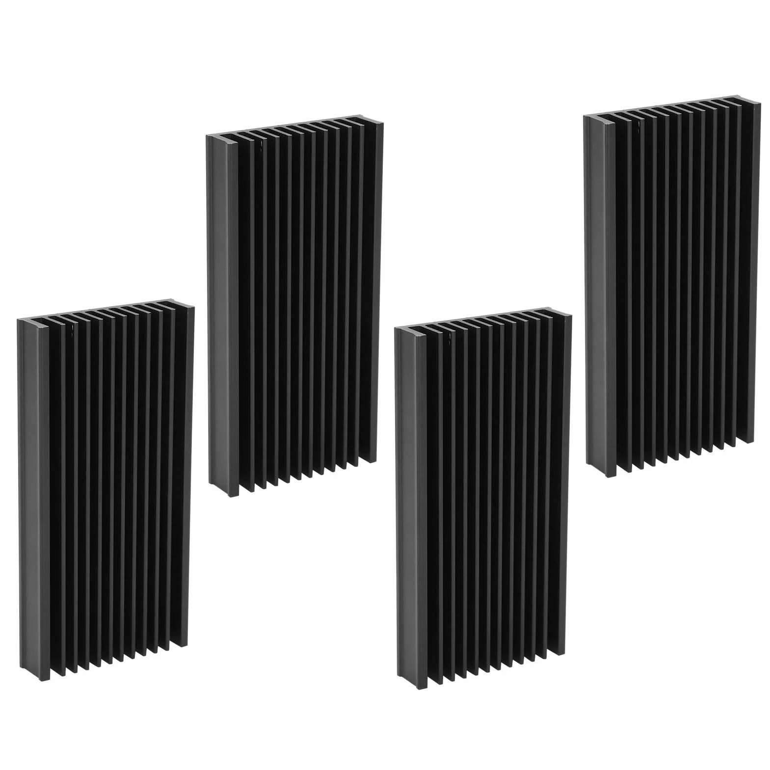 Fafeicy Czarny Aluminiowy Chłodnica Radiatora 50x12.7x100 mm do Płytki Obwodu CPU