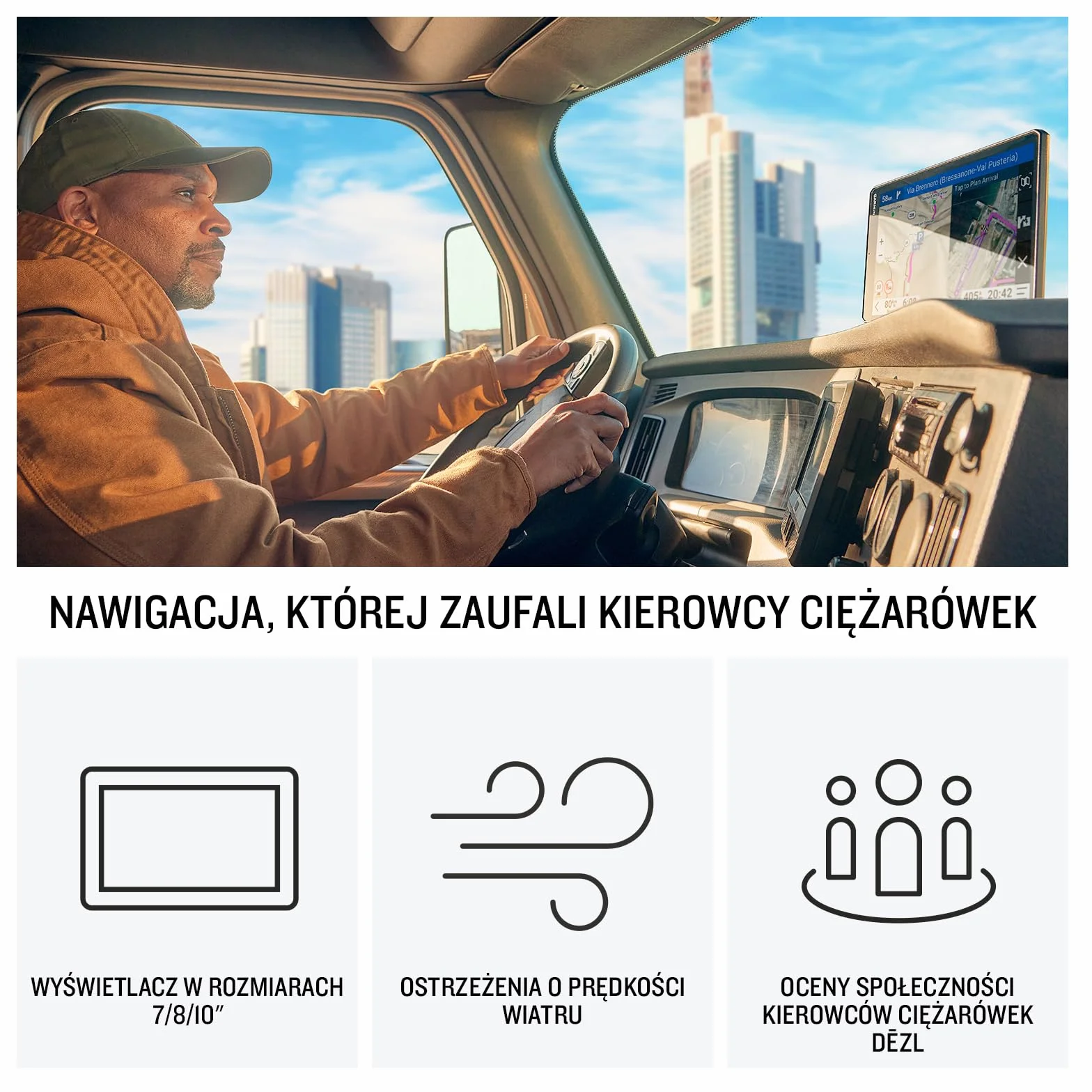 Garmin dēzl LGV1020 Nawigacja GPS 10" Mapy Europy