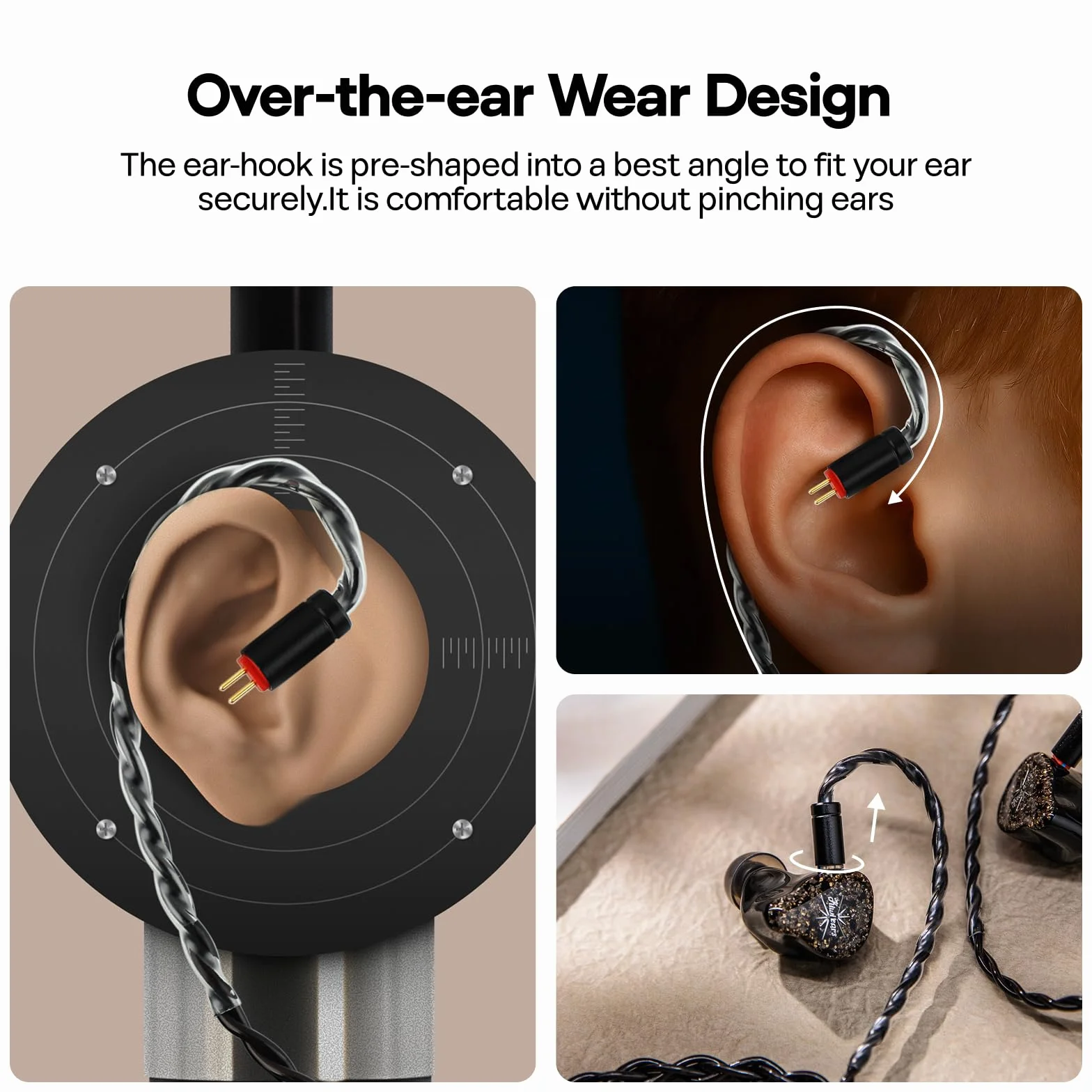 Linsoul Kiwi Ears Terras IEM kabel USB-C 3,5 mm 4,4 mm 4N Single Crystal Copper 32AWG 4-rdzeniowy 1,25 m HiFi
