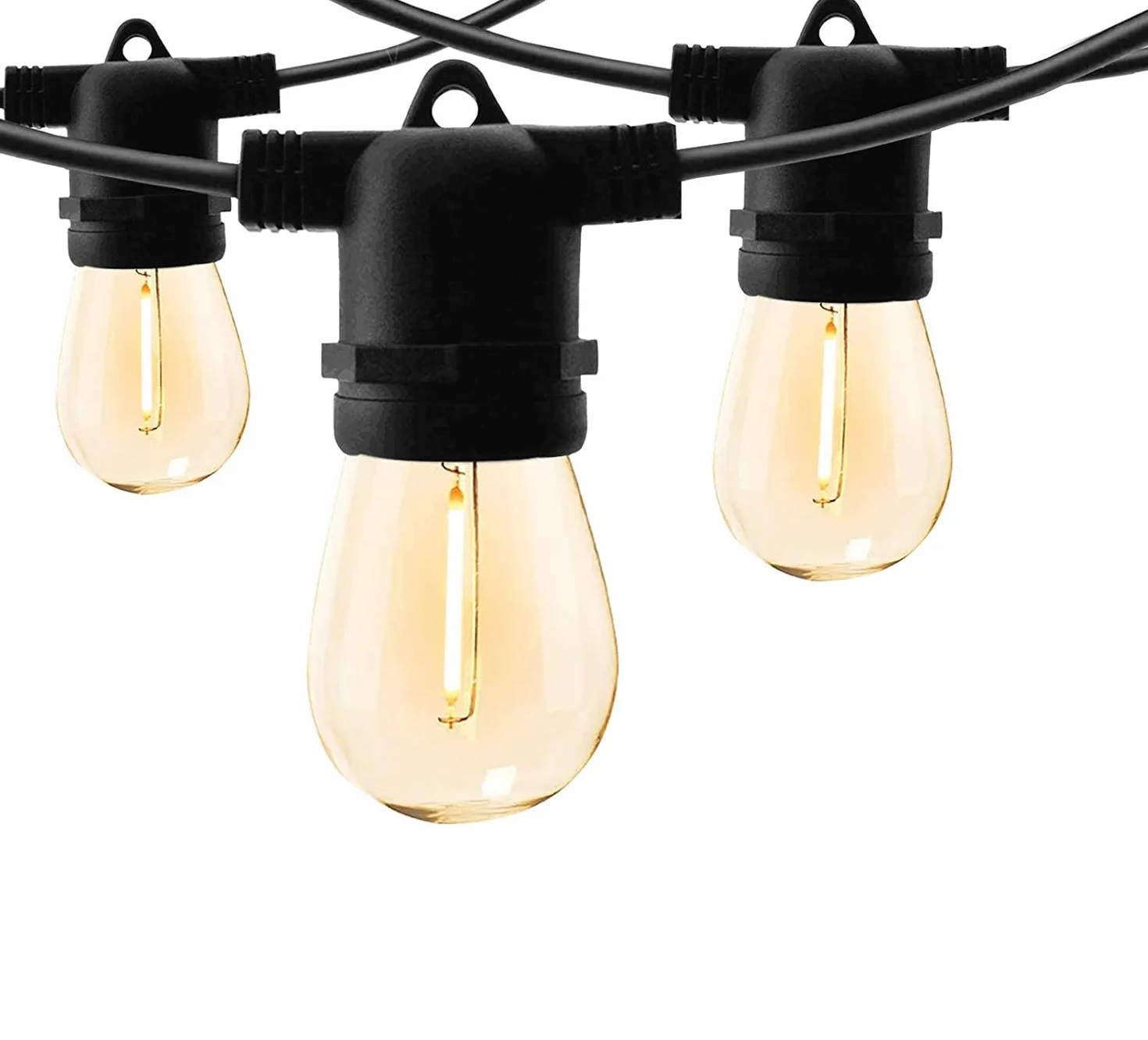 Premium girlanda świetlna zewnętrzna, kompletny zestaw IP65 - Oświetlenie zewnętrzne od 15 do 20 metrów z 15 do 40 wymiennymi żarówkami LED E27 w zestawie - LY Sweden (20m z 20 lampkami)