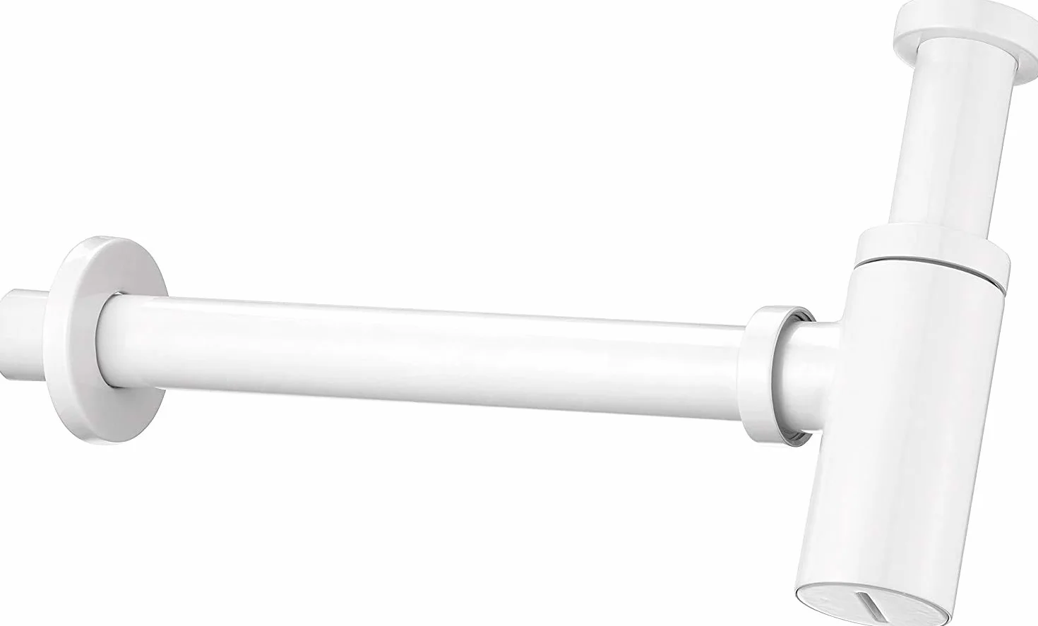 Designerski syfon mosiądz do umywalki czarny lub biały syfon 1 1/4" syfon zawór odpływowy zestaw odpływowy zawór odpływowy zawór do umywalki syfon rurowy korek do wędzenia rurowego (biały)