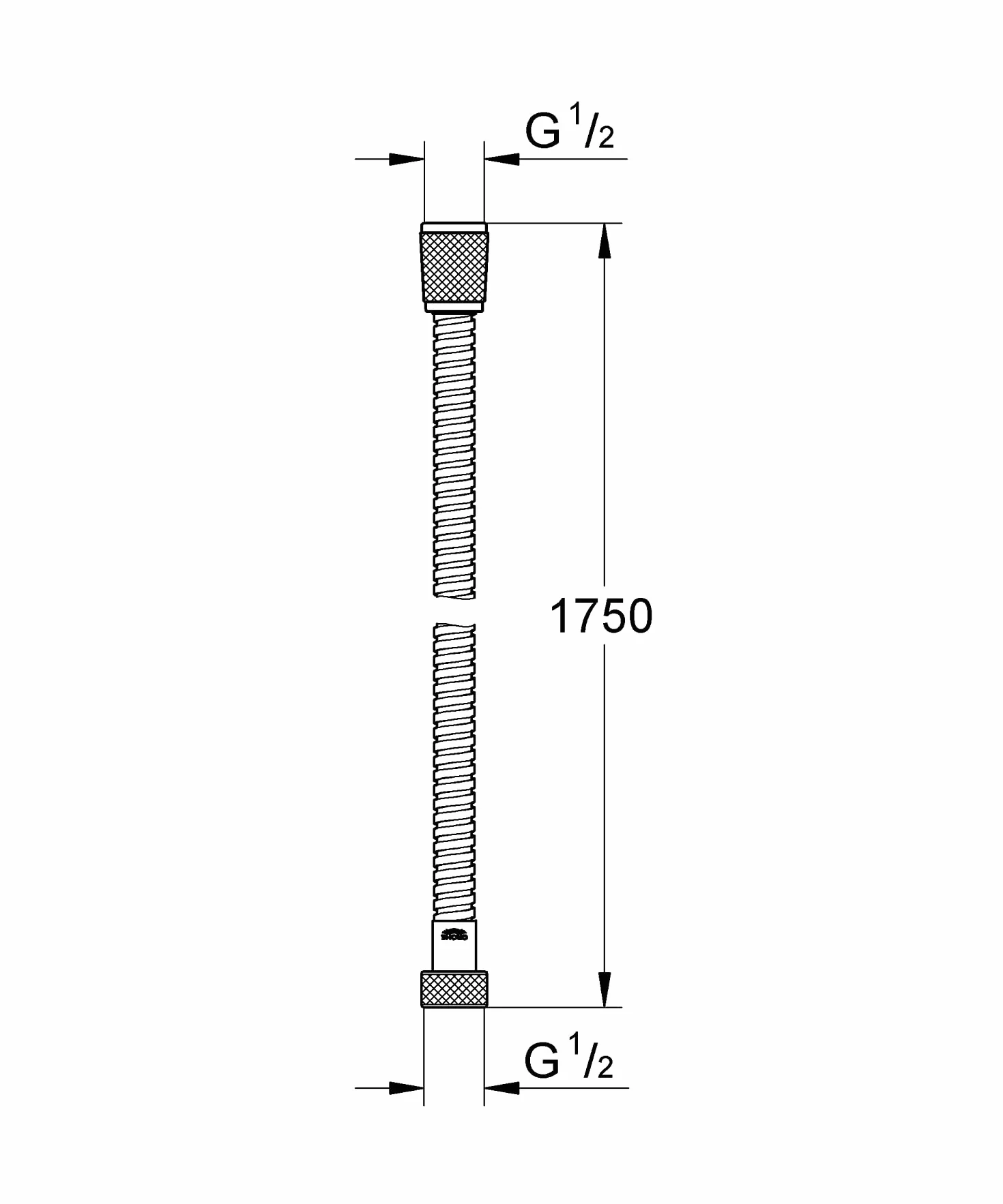 Grohe VitalioFlex Metal hose 1750mm