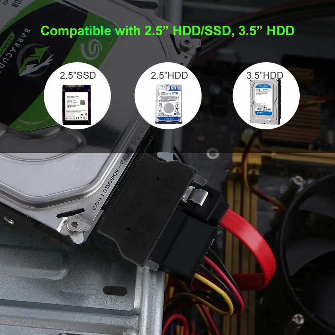 Adapter SATA to Slim 22Pin Female 13Pin męski Konwerter do 2,5" HDD