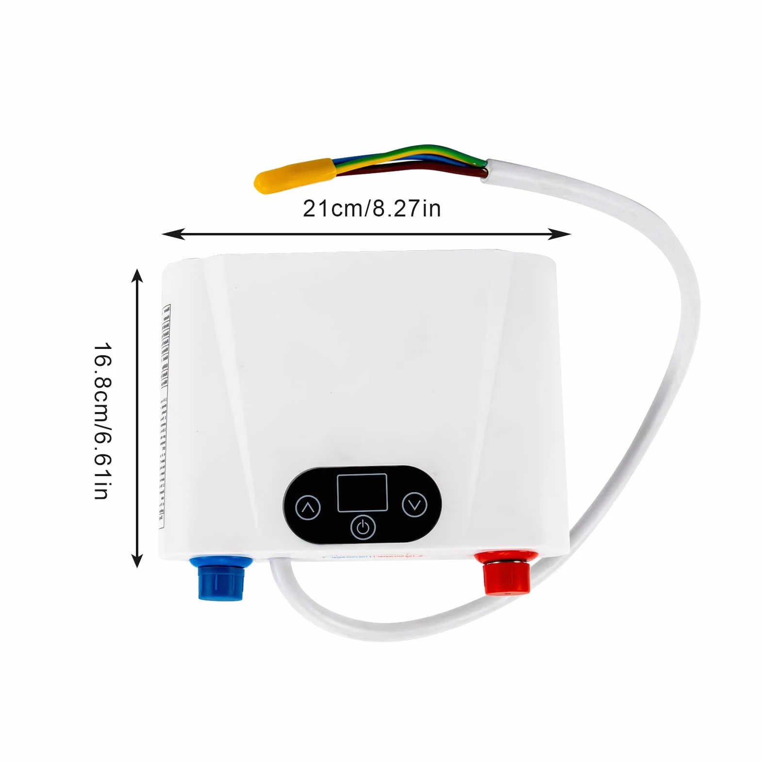 Elektryczny podgrzewacz wody, bojler, elektryczny podgrzewacz wody, zbiornik na wodę, bojler ciepłej wody, podgrzewacz wody do toalet, łazienki, mieszkań itp., biały, 5,5 kW, 220 V