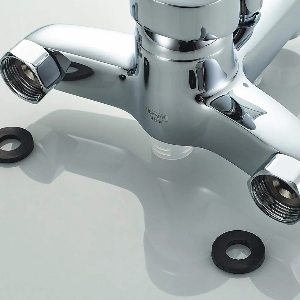 Ibergrif Rome - Stuknij do wanny, łazienkę-prysznic Mixer Pojedyncze do montażu ściennego, Chrome