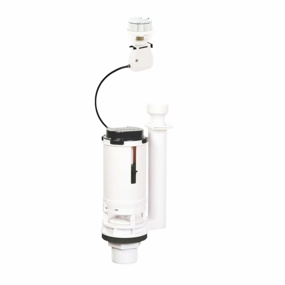 Fluidmaster PROCP002 zawór spłukujący, z regulacją wysokości i chromowaną konstrukcją, uniwersalny zestaw spłuczek, łącznie z materiałem mocującym