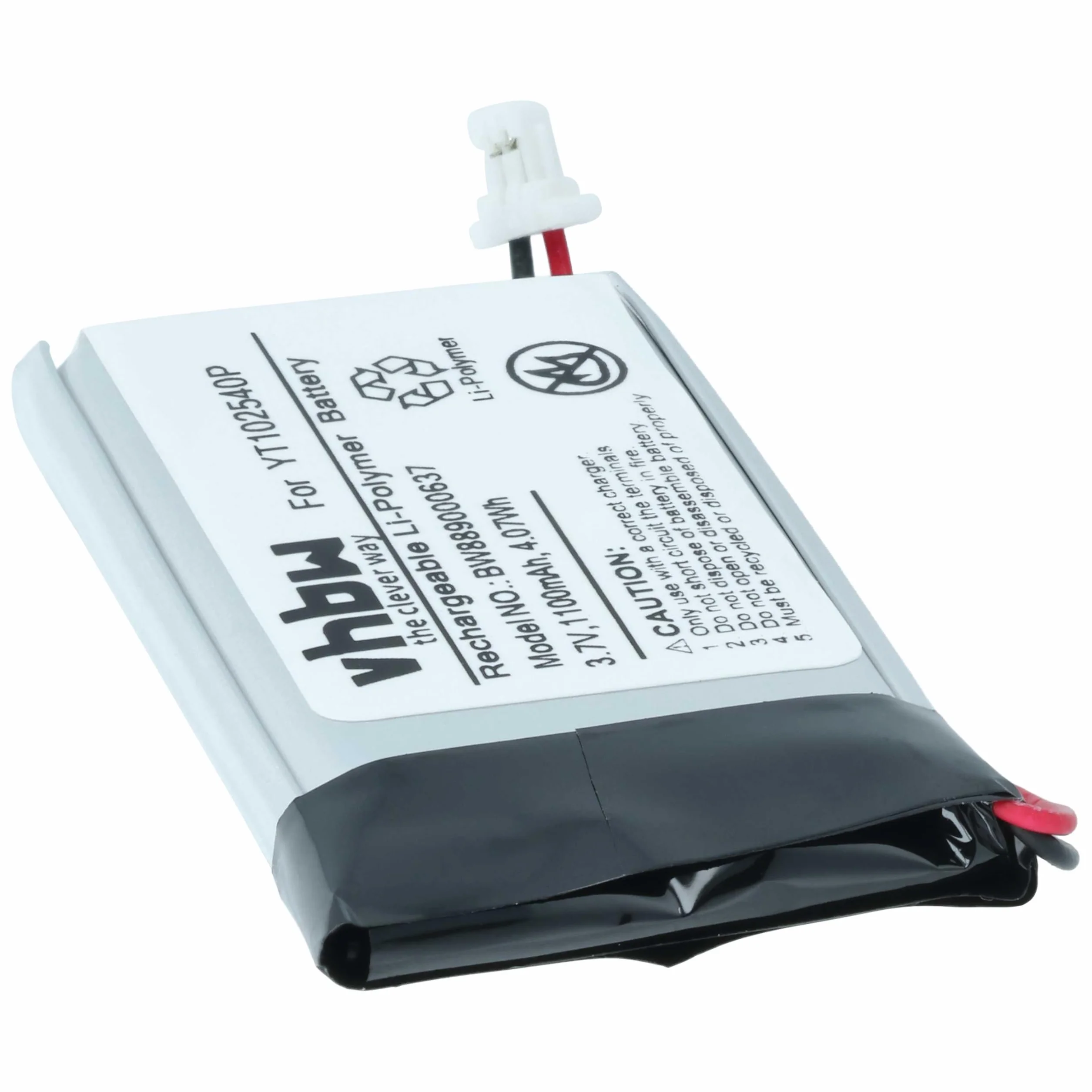 vhbw bateria zastępcza Sena YT102540P 1100mAh 3,7V Li-Poly do słuchawek bezprzewodowych