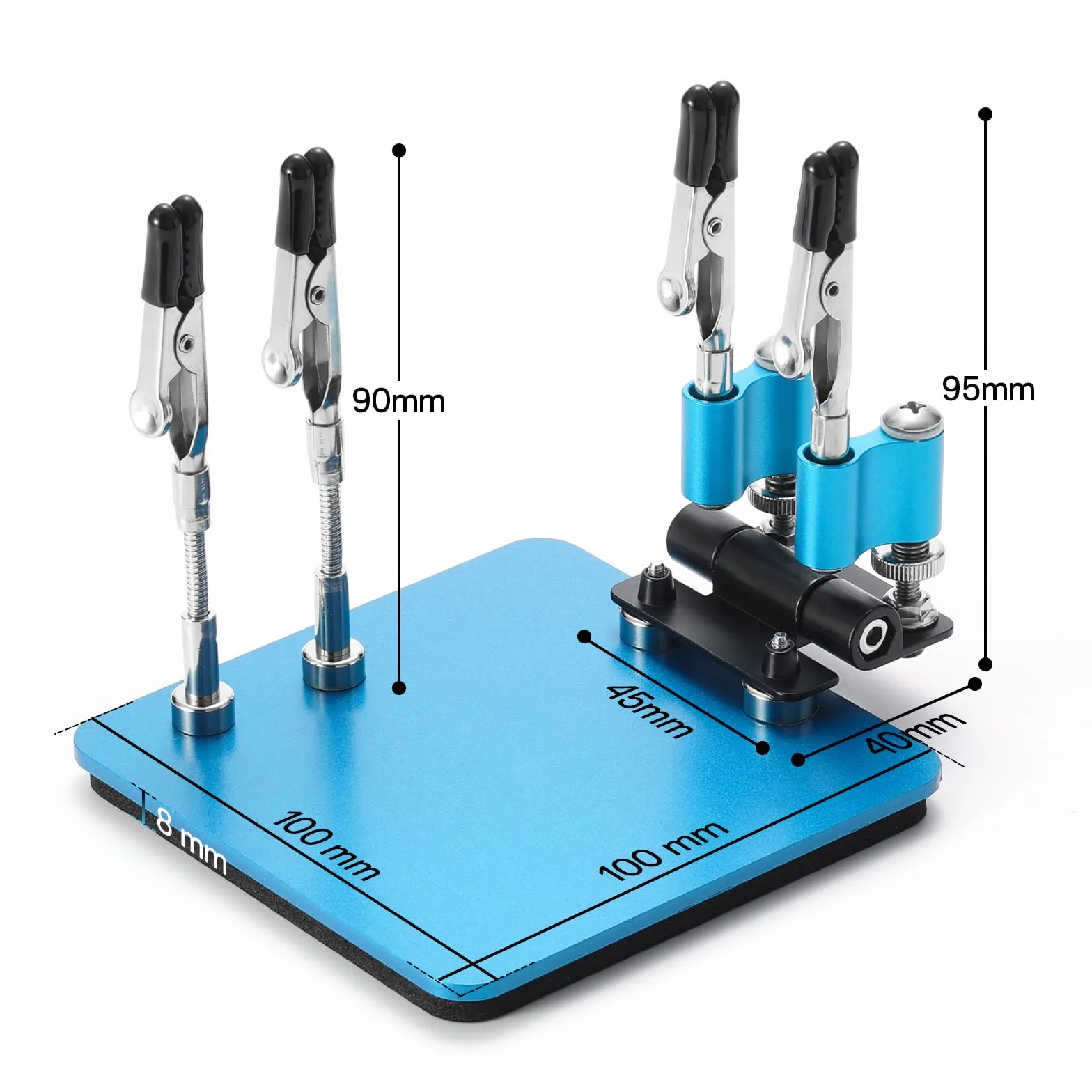 SainSmart Soldering Helping Hands 360° Regulowane ramiona magnetyczne, Mini stacja lutownicza, Magnetyczne ramiona pomocnicze, Bezpieczny chwyt, 2 regulowane ramiona