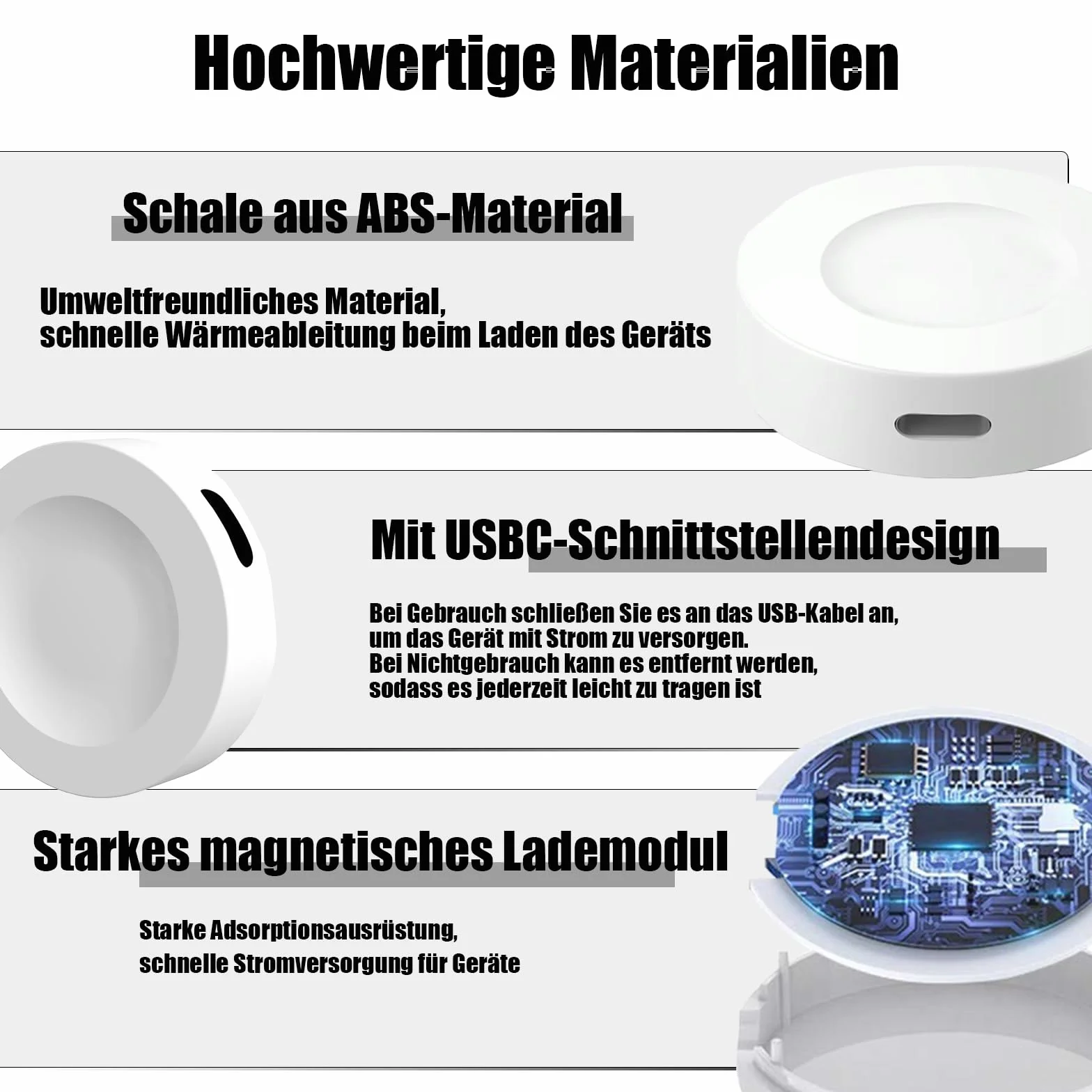Powice Bezprzewodowa ładowarka do Huawei Watch, indukcyjna stacja ładująca 5 W, stacja ładująca do Huawei, bezprzewodowa ładowarka do Huawei Watch GT4/GT3/GT3 Pro/GT3 SE/GT2 Pro/Watch 4/4 Pro/3