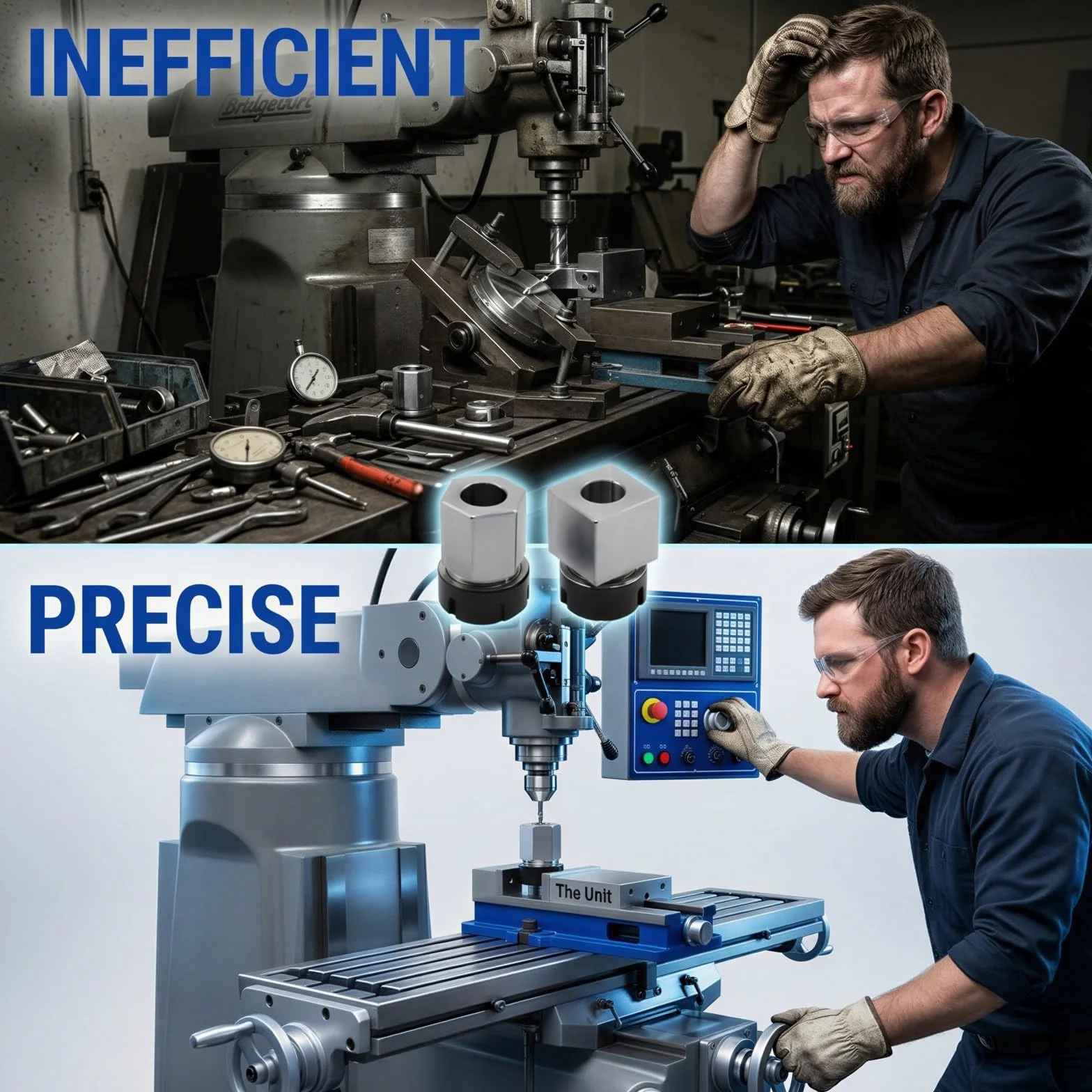 ER32 Zestaw bloków tulei zaciskowych, kwadratowy i sześciokątny uchwyt roboczy do akcesoriów do maszyn CNC, bloki zaciskowe ze stali stopowej ER32 40Cr do frezarki i tokarki z szybką konfiguracją