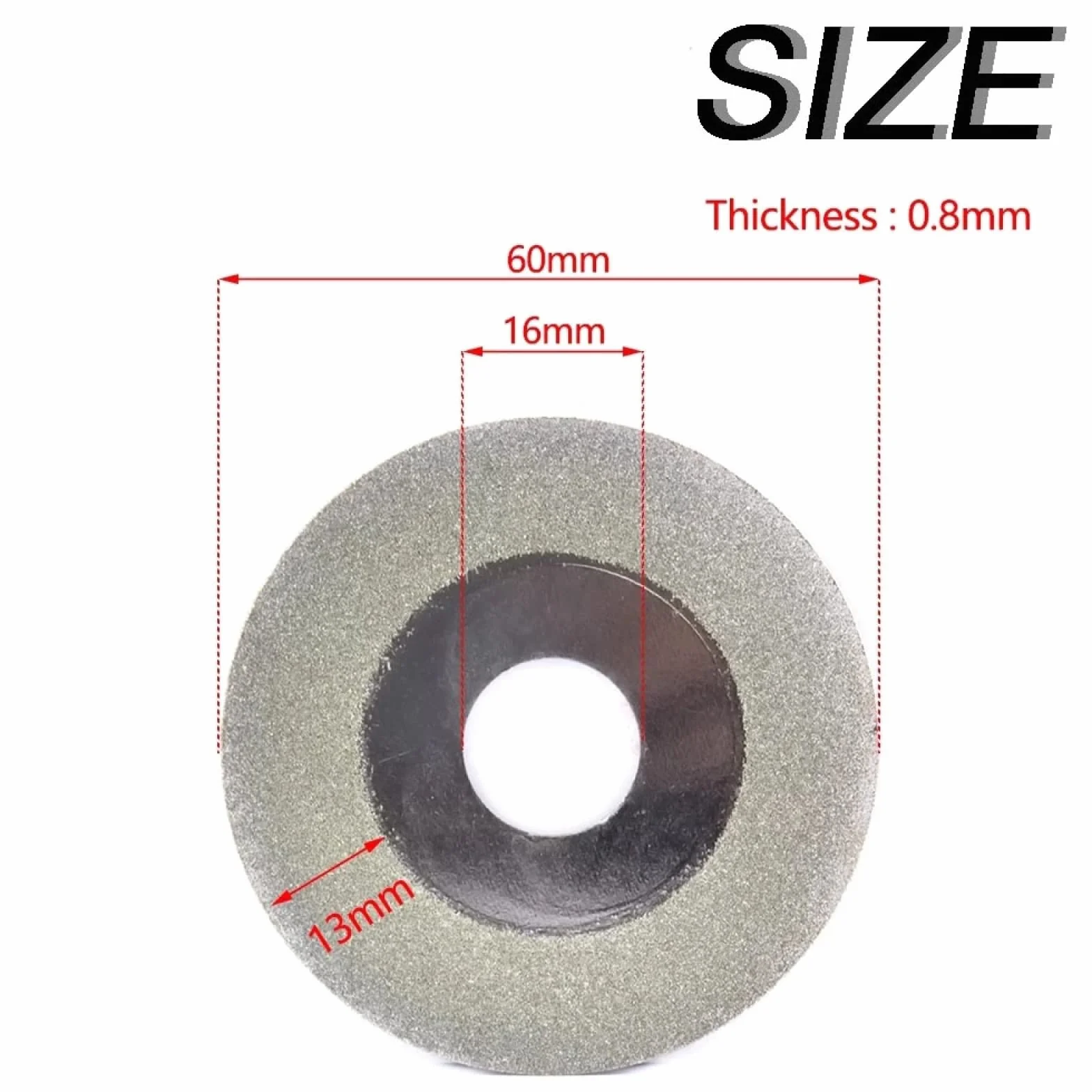 LYVQZPWLRDiamentowa płyta cięcia, 60 * 16 * 0,8 mm Diamentowa tarcza tnąca do szlifowania tarcz piły tarczowej(2pc)