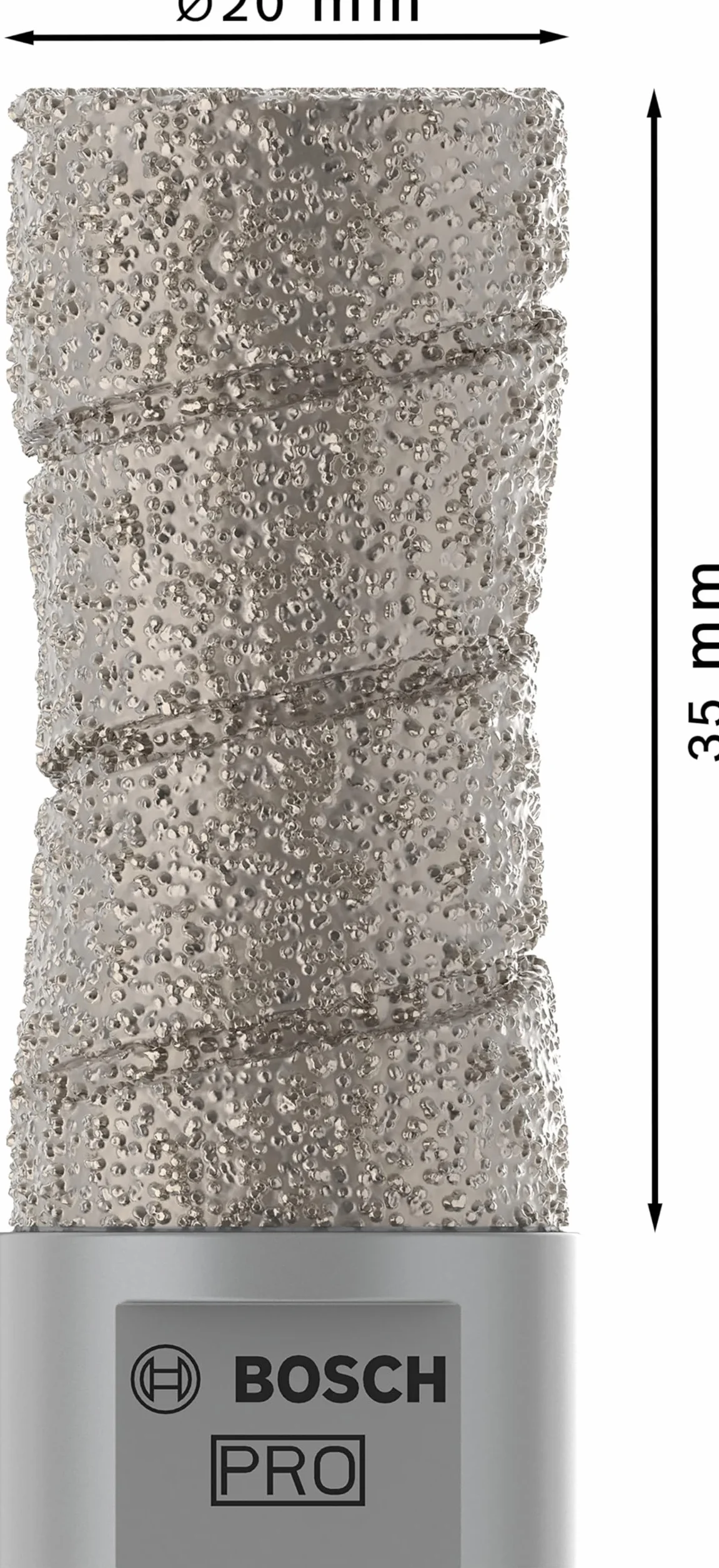 Bosch Accessories 1x Diamentowa Koronka Dry Speed Best for Ceramic (w Przypadku Wiercenia na Sucho w Twardej Ceramice, Ø 20 x 35 mm, Akcesoria Mała Szlifierka Kątowa)