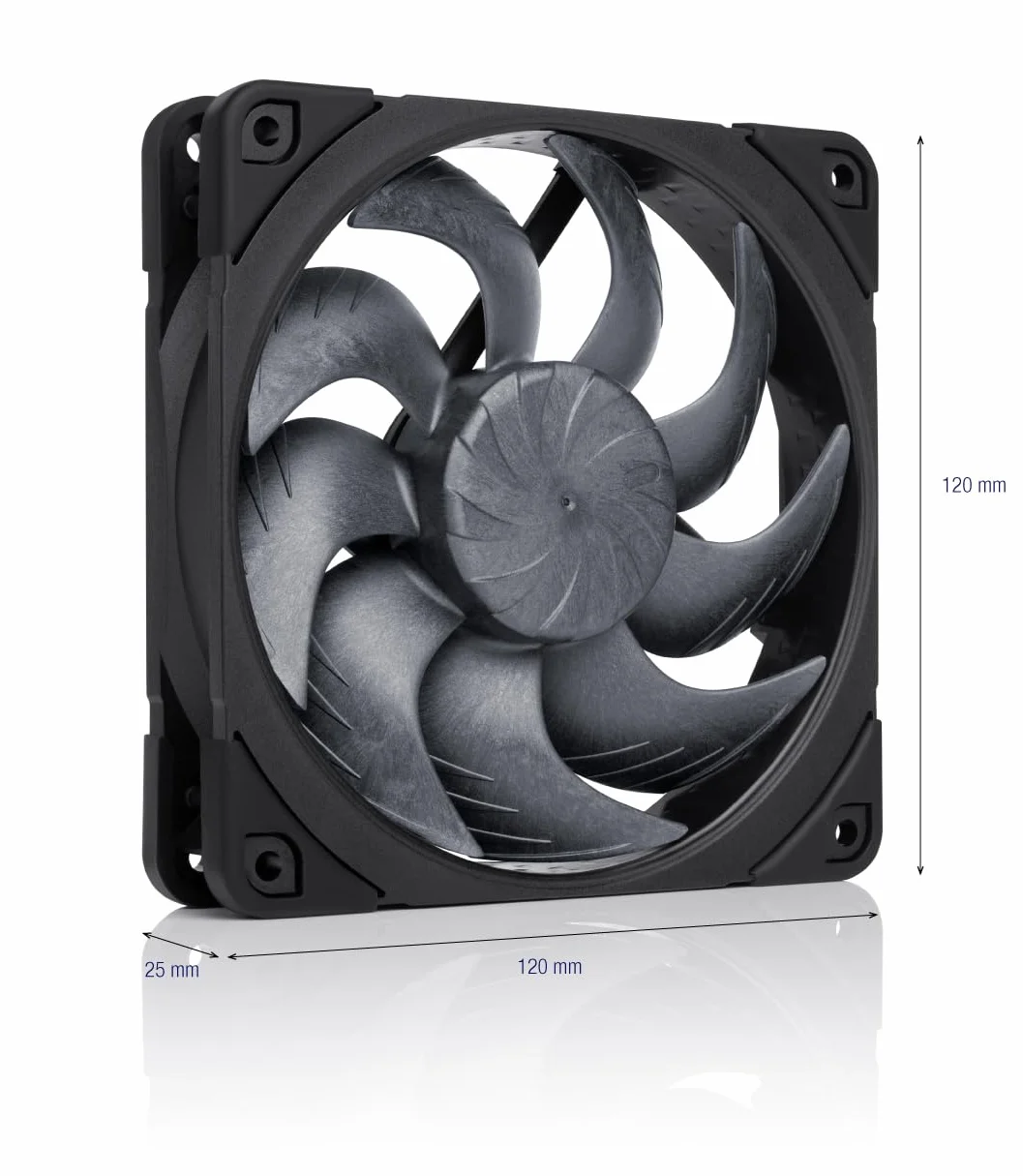Noctua NF-A12x25 G2 PWM Sx2-PP chromax.black Dwuwentylatorowy Zestaw Push-Pull Czarny