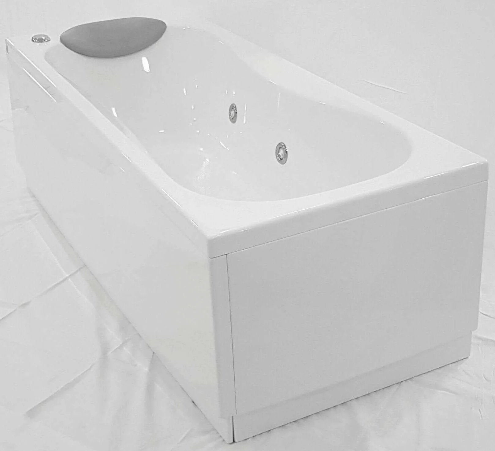 Novellini Calypso Eco Wanna 160 x 70 wys. 55 cm Hydro Whirlpool 6 strumieni odwracalny zapłon pneumatyczny kształt zewnętrzny prostokątny wewnętrzny osiem 2 panele akryl biały błyszczący kolumna