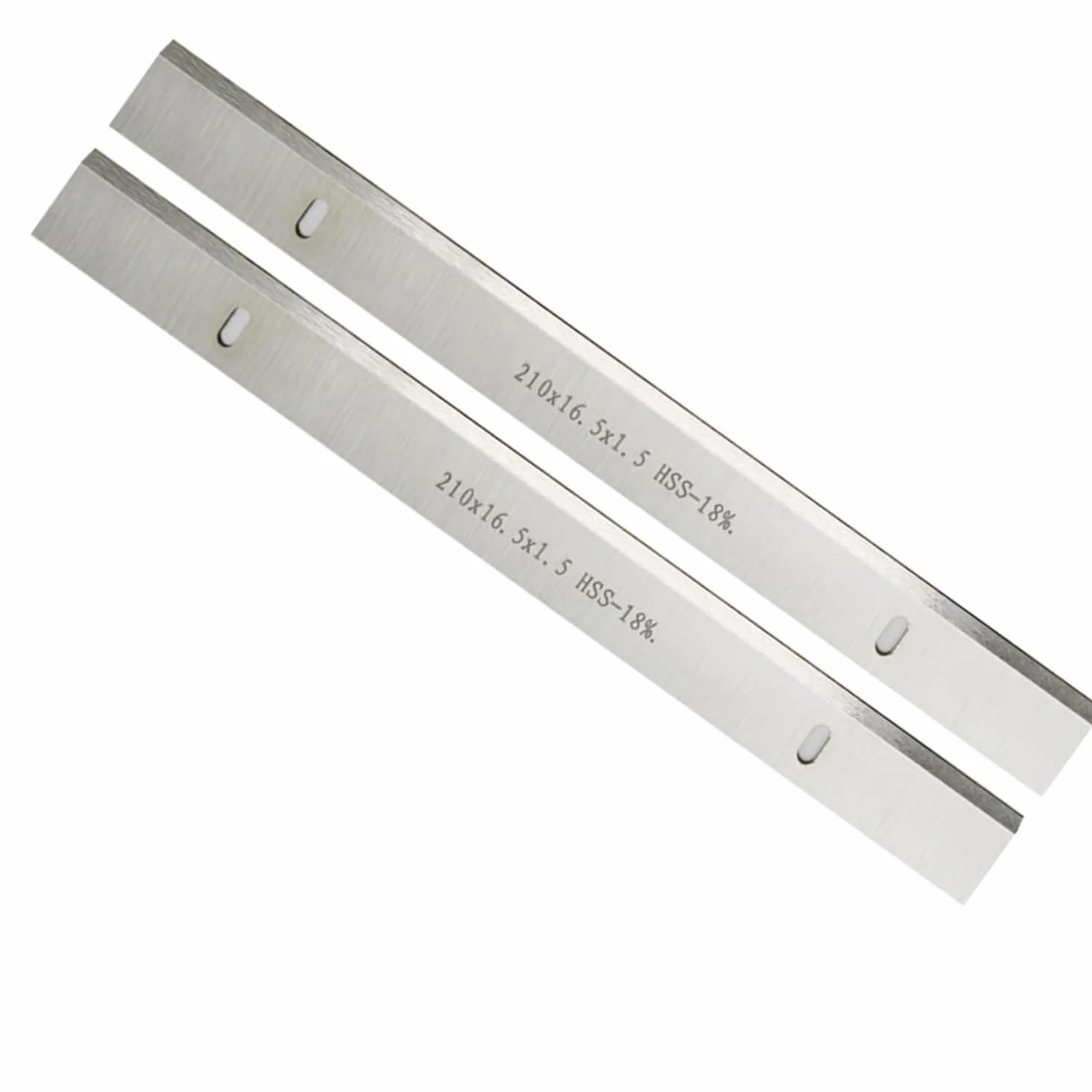 1 Para ostrzy do strugarki grubościowej 210mm HSS 210x16.5x1.5mm Noże do frezarki Scheppach Einhell Erbauer Akcesoria do narzędzi do obróbki drewna (Rozmiar: 210mm)