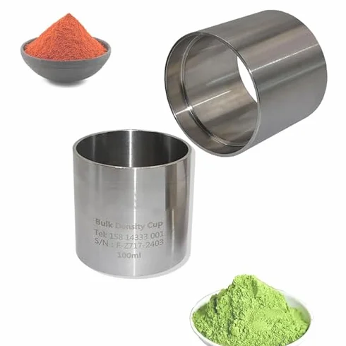 Naturalny miernik gęstości układania w stos, tester gęstości proszku ze stali nierdzewnej, pojemność 100 ml, błąd ± 0,1 ml, dokładny pomiar, do produktów farmaceutycznych