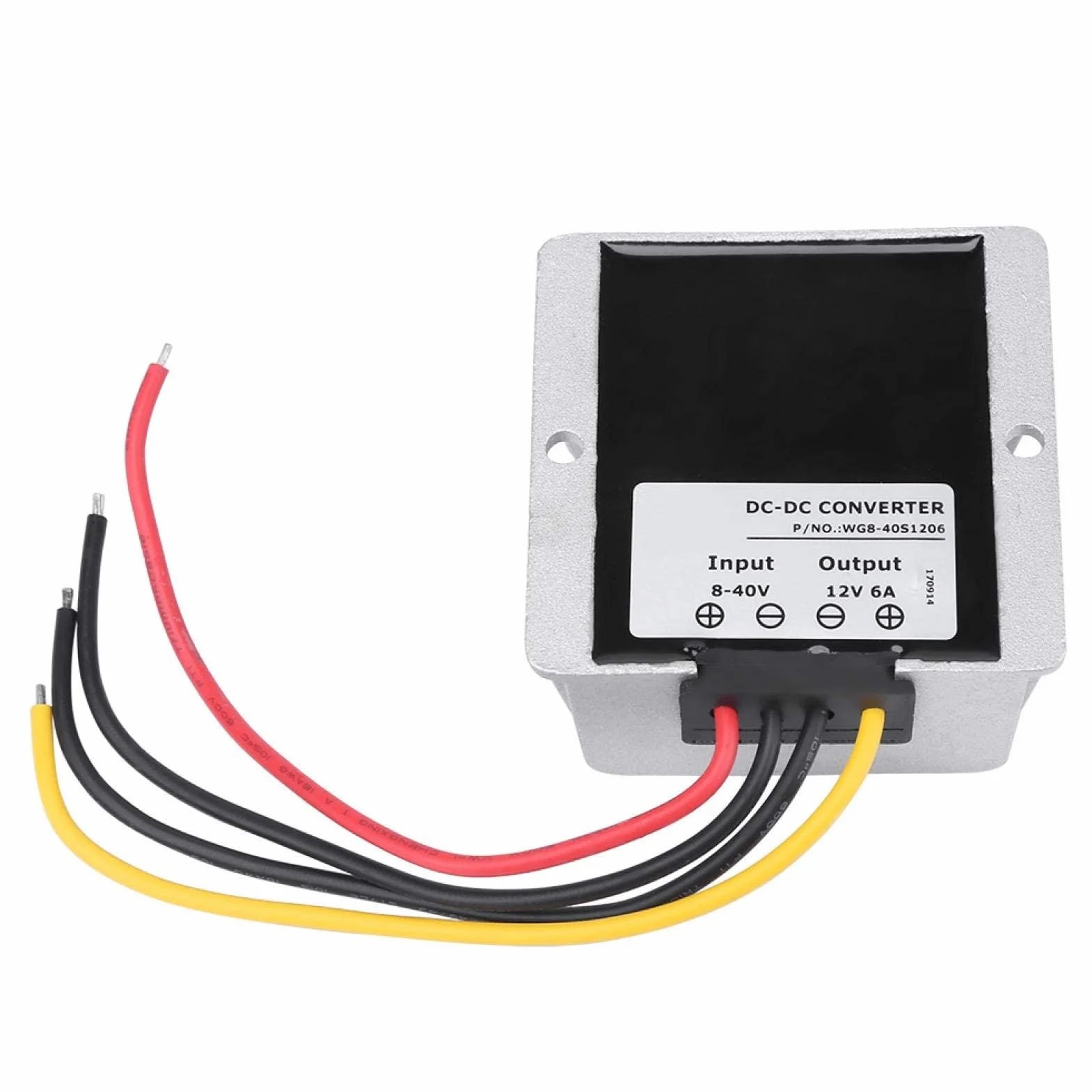 Przetwornica Napięcia DC DC8V ~ 40V do DC12V 6A 72W Auto Step UP Konwerter Obniżający Napięcie Regulator Napięcia Boost Moduł Wodoodporna Obudowa ze Stopu Aluminium