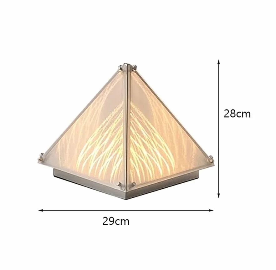 Lampa Stołowa Lampa biurkowa Minimalistyczny design Sypialnia Lampka nocna Salon Podłoga Romantyczna lampka na biurko | Elegant glass & steel desk lamp creates warm ambiance. Perfect for bedside, office, or study.