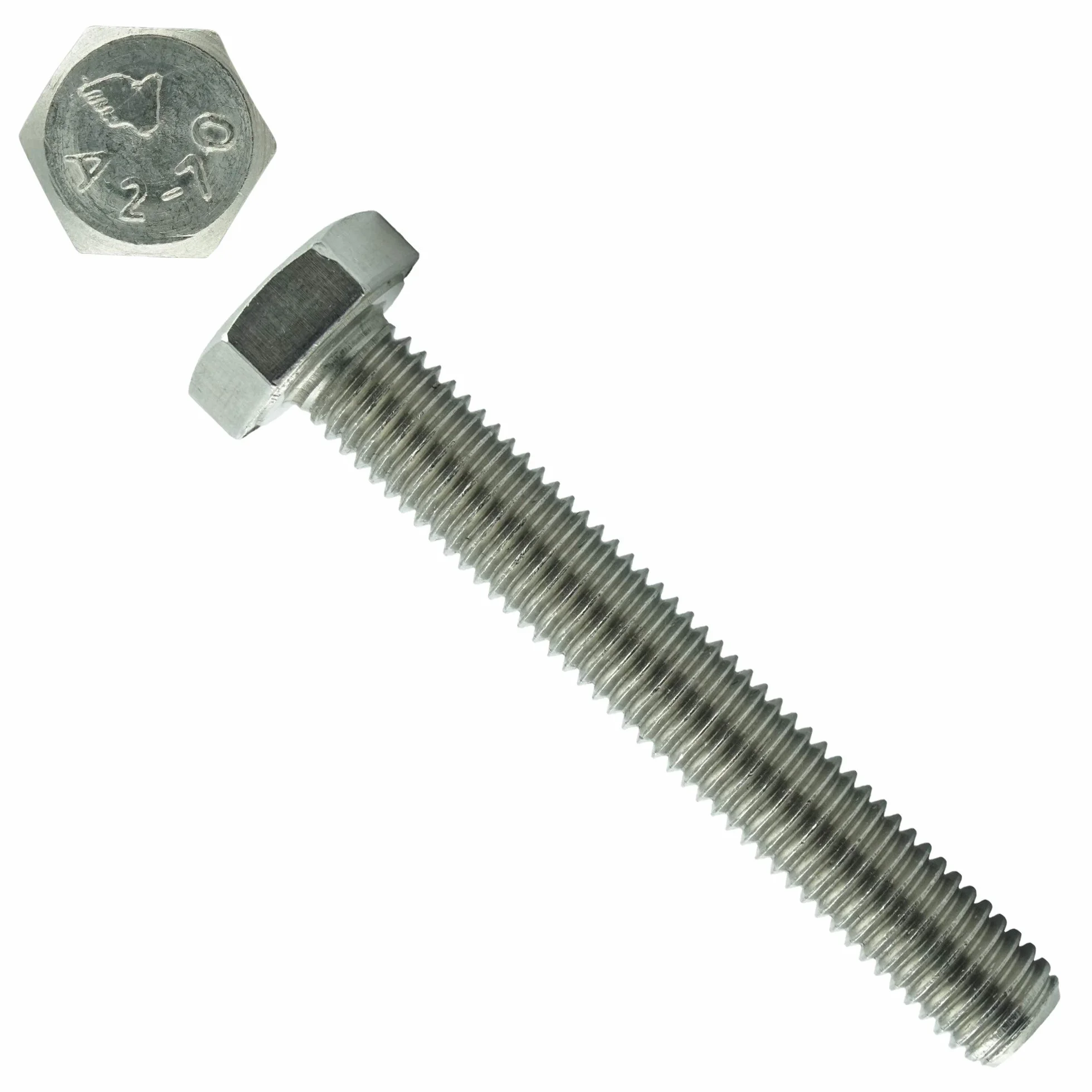 Śruby z łbem sześciokątnym z gwintem do łba M8 x 90 mm (20 sztuk) - DIN 933 - ISO 4017 śruby sześciokątne - śruby gwintowane - pełny gwint - stal szlachetna A2 V2A - nierdzewna
