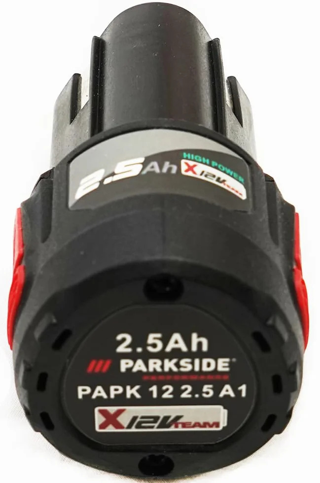 Parkside Performance Set – składający się z akumulatora 12 V 2,5 Ah PAPK 12 2,5 A1 i ładowarki PLGK 12 6.0 A1 - Parkside X12V Team