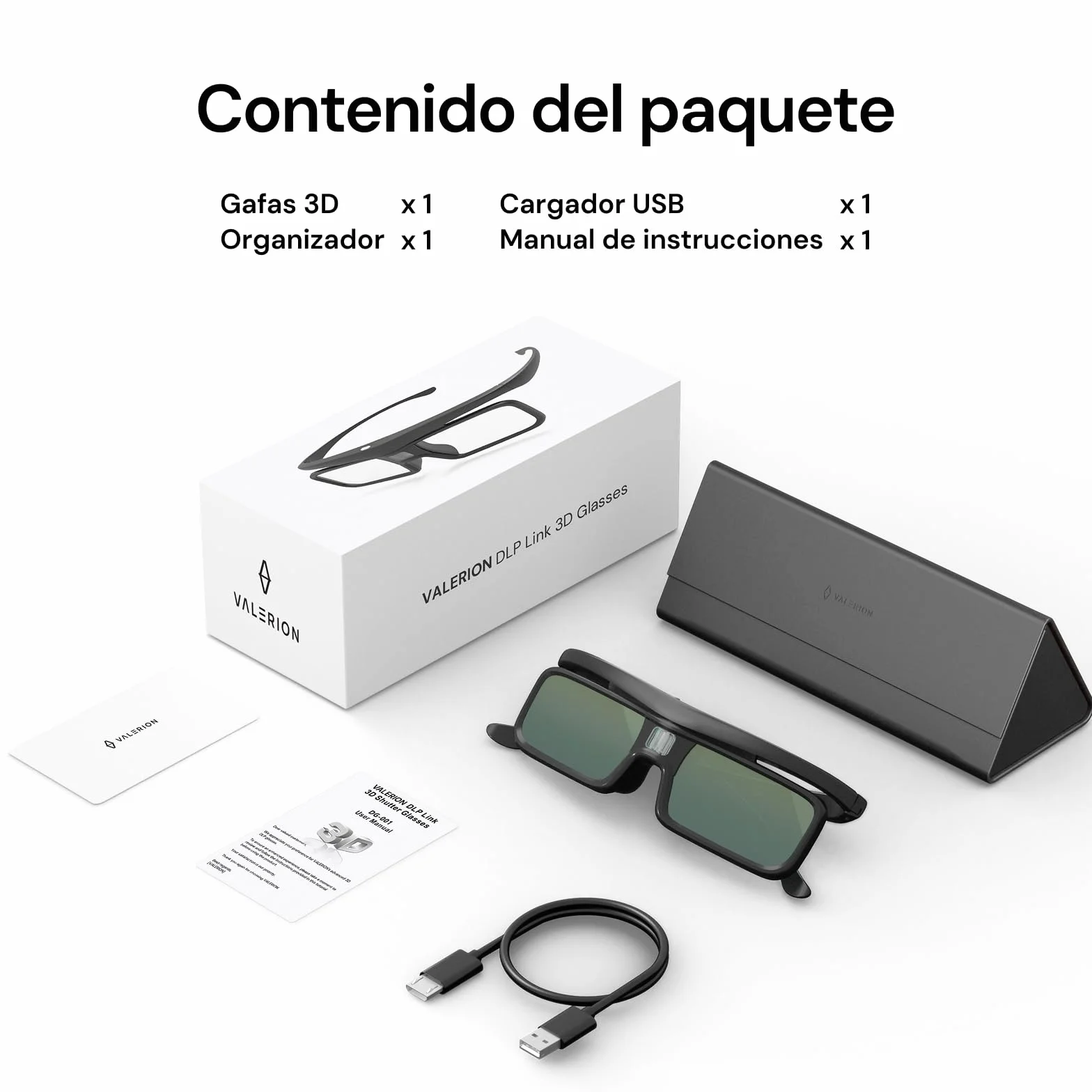 Valerion Okulary 3D DLP Link aktywne kompatybilne z projektorami VisionMaster Max Pro2 Pro
