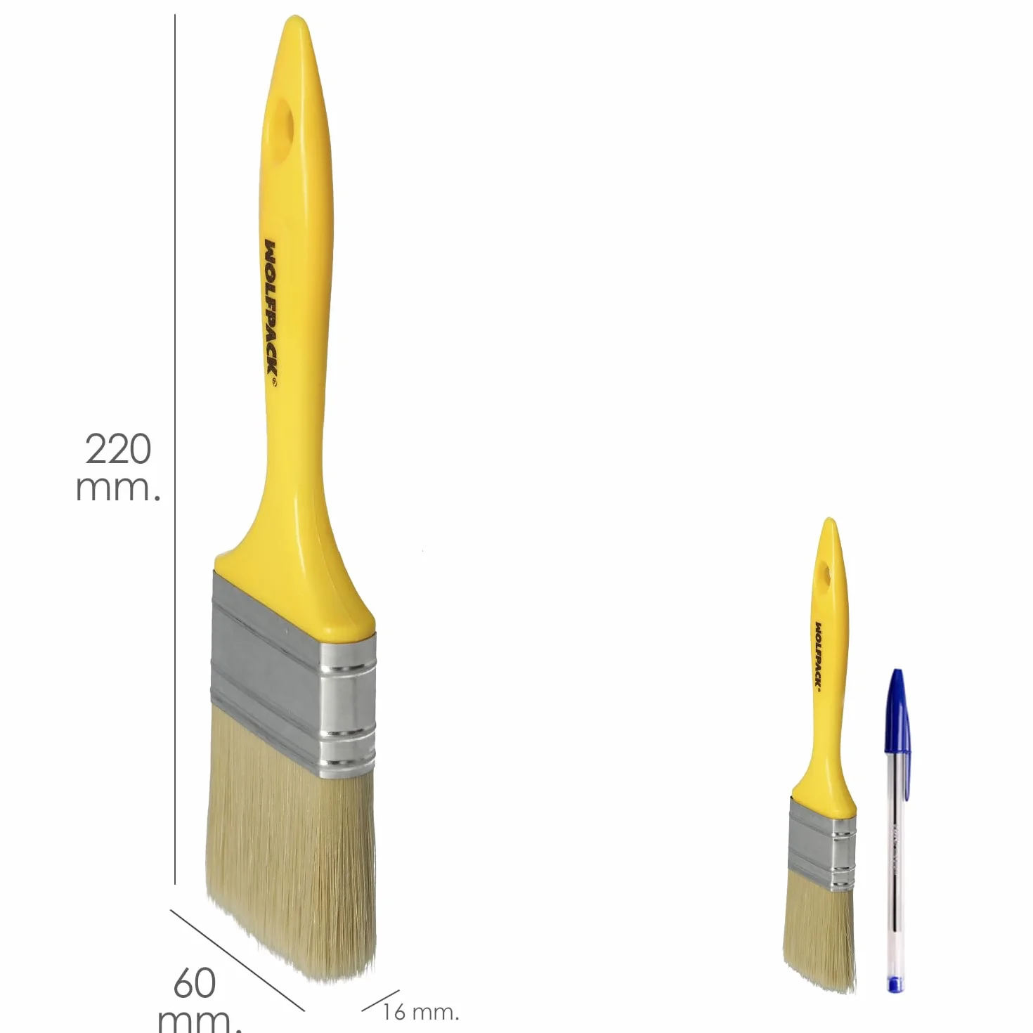 Profesjonalna paleta biała szczecina Szerokość 60 mm. naturalne włosie ergonomiczny uchwyt z tworzywa sztucznego, pędzel malarski, pędzel do malowania