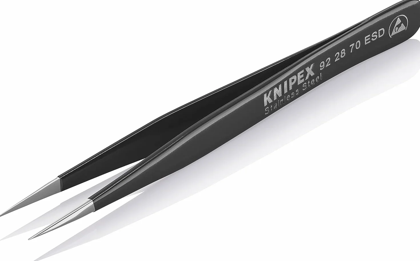 KNIPEX Pinceta uniwersalna ESD matowe gładkie 110 mm, 92 28 70 ESD