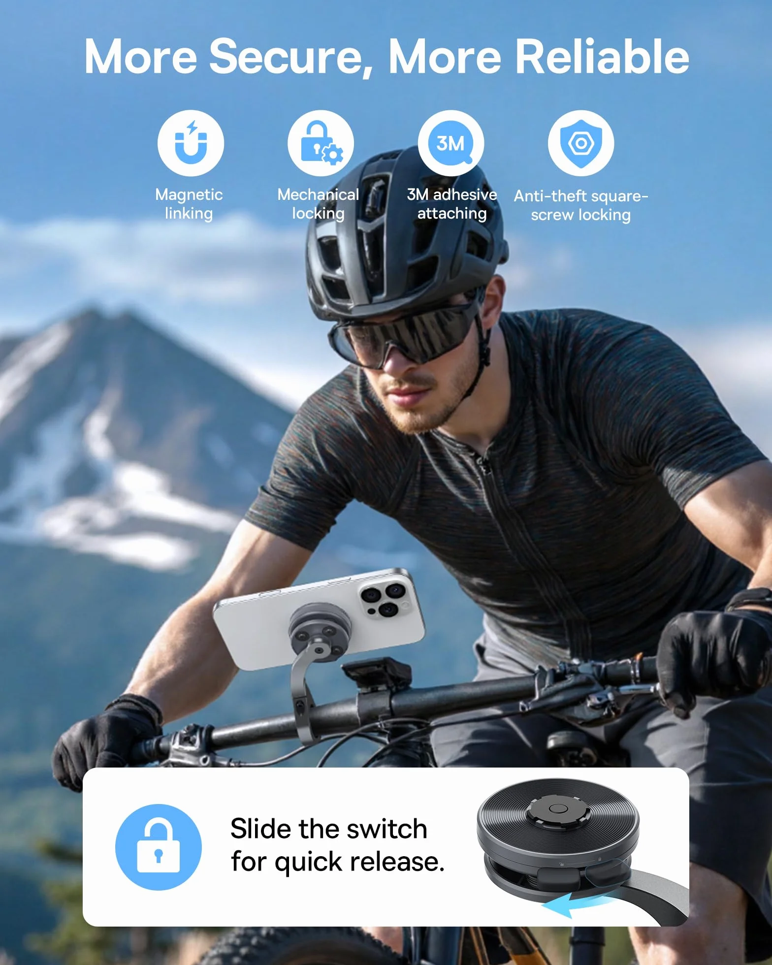 Baseus PrimeTrip VB1 Uchwyt na kierownicę rowerową do iPhone 16 15 14 13 Pro Max Plus Samsung