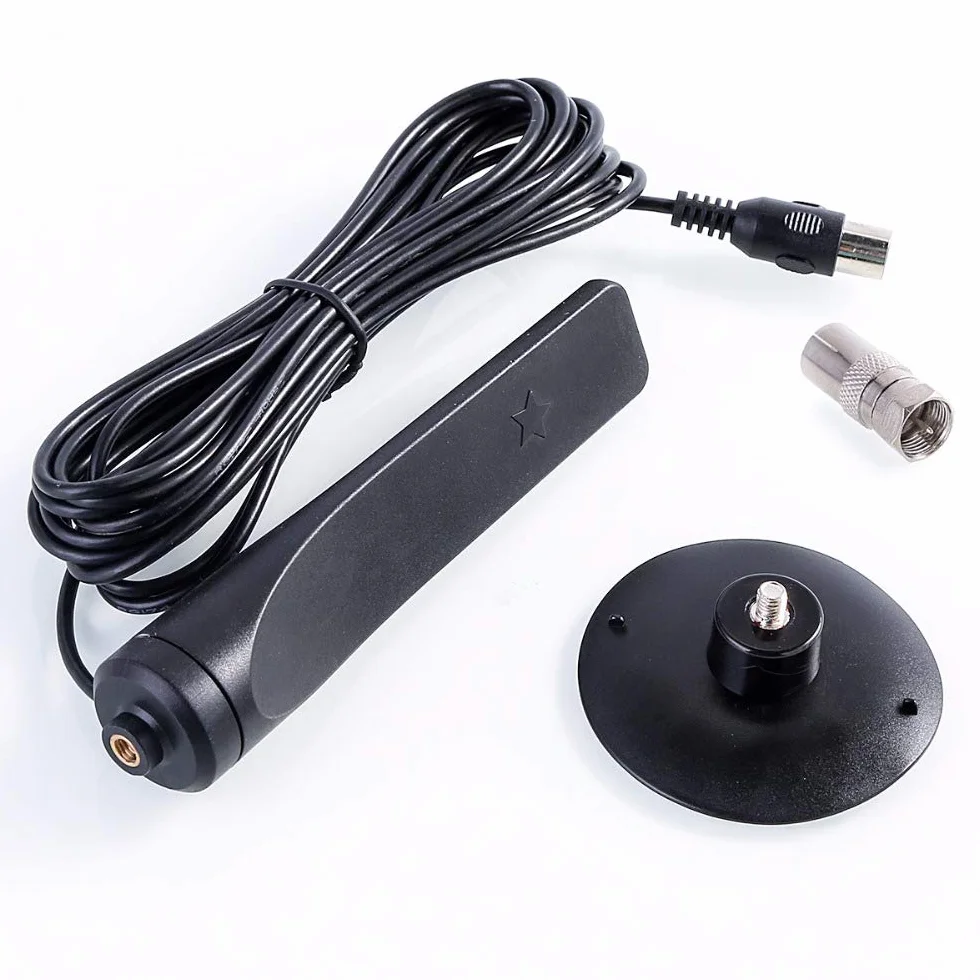 DollaTek Wewnątrz/zewnętrzna antena telewizyjna HD, wysoki zysk, wzmocniona, cyfrowa, łatwa w instalacji, odpowiednia do telewizora DVB-T2 Home/Car TV, zasięg 50 mil