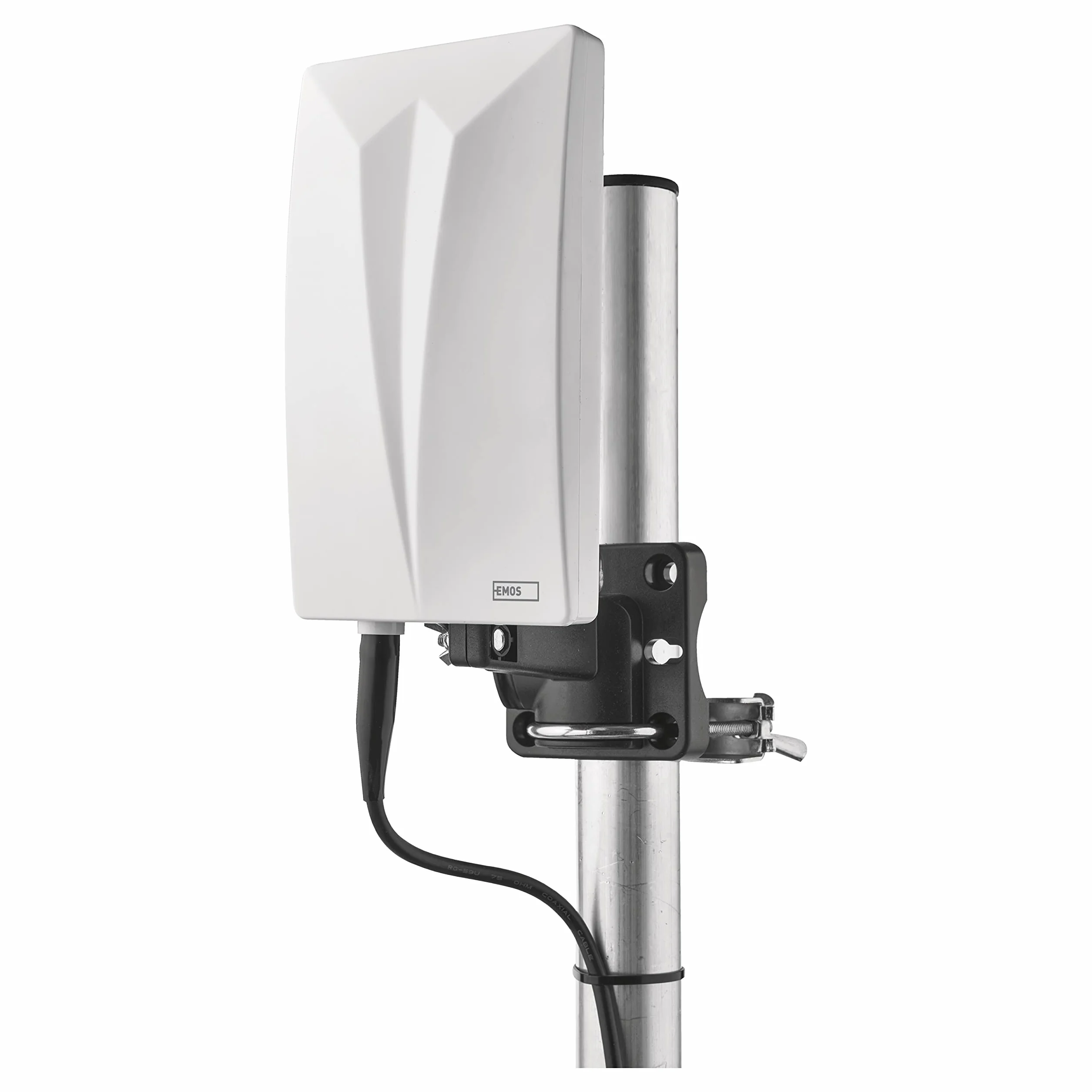 EMOS Antena wewnętrzna i zewnętrzna Village DVB-T2 DAB FM Full HD z filtrem LTE 4G 5G i wzmacniaczem