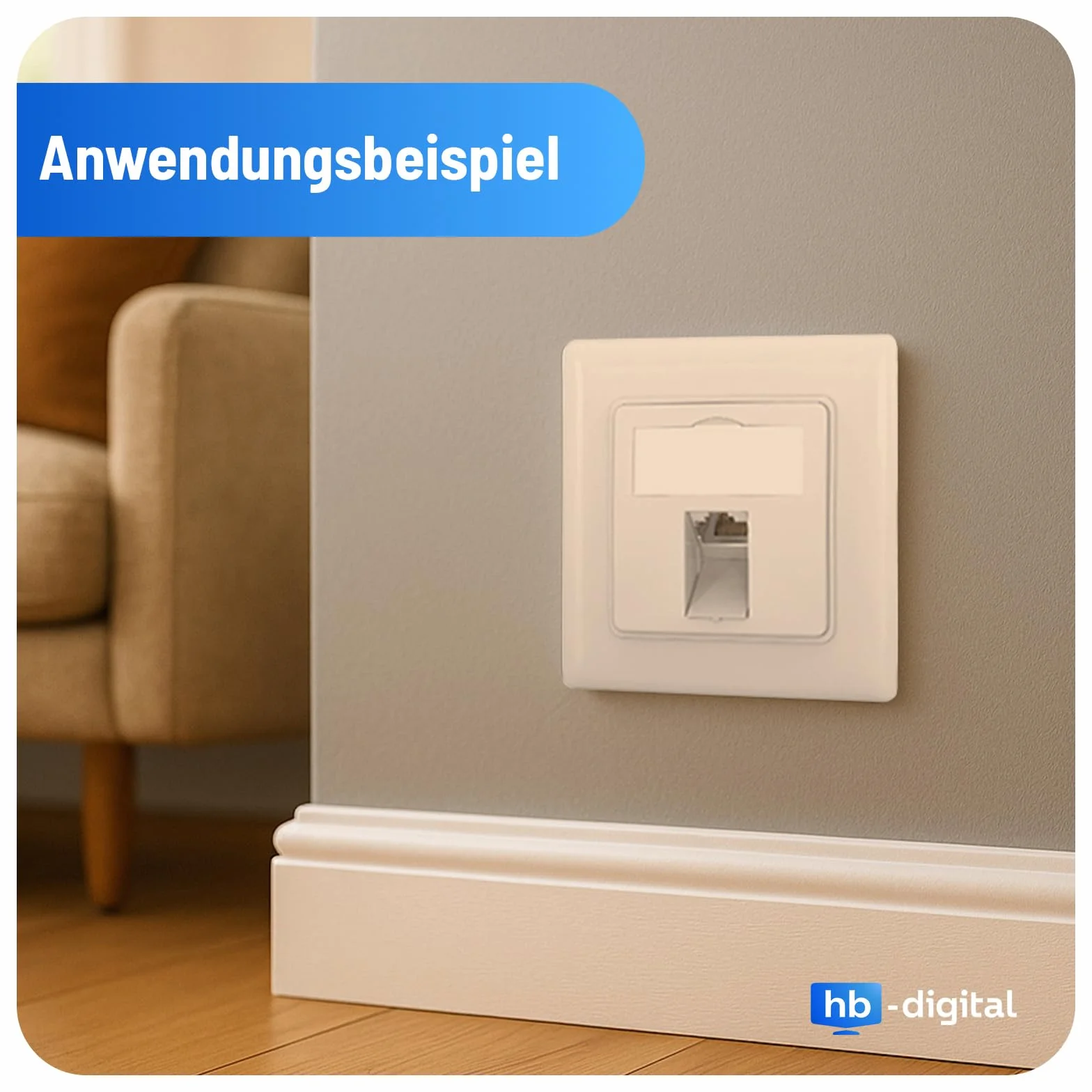 HB-DIGITAL 1-portowa puszka sieciowa CAT 8 z certyfikatem GHMT beznarzędziowa Keystone maks. 40 Gbit/s podtynkowa gniazdo sieciowe gniazdo RJ45 gniazdo STP ekranowane gniazdo danych RJ45 gniazdo
