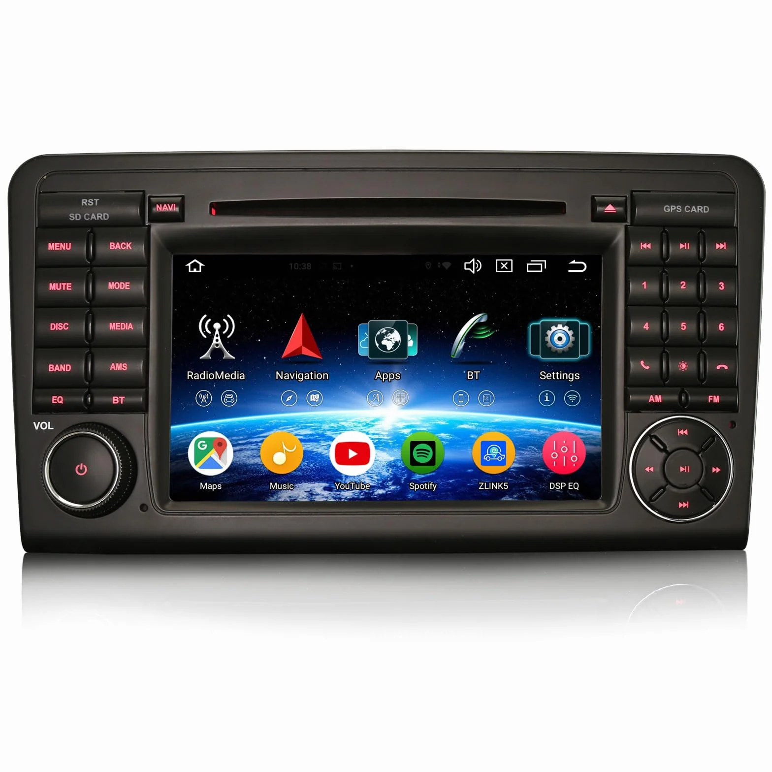 Erisin Android 14 4 GB + 64 GB 8-rdzeniowy DVD radio samochodowe GPS nawigacja do Mercedes-Benz klasy ML W164 GL X164 7" ekran dotykowy bezprzewodowy CarPlay Android Auto DAB+ WiFi 4G Bluetooth 5.0