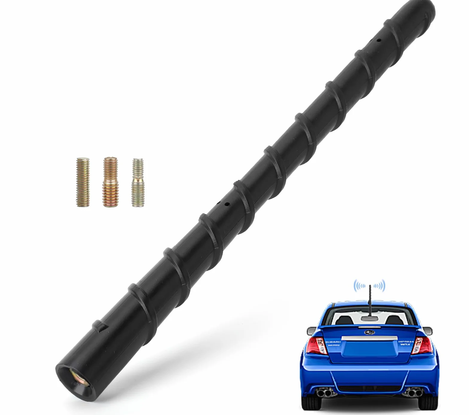 HENGBIRD Antena Samochodowa Krótka 18 cm, Uniwersalna Prętowa FM/AM/DAB z Adapterem M4 M5 M6