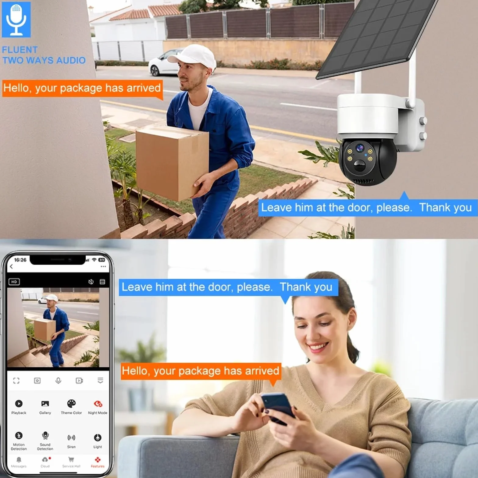 Kamera Wi-Fi 8MP Solar PIR Wykrywanie ludzi Noktowizor Zewnętrzna wodoodporna kamera wideo IP Żywotność baterii Monitor CCTV | WIFI Cam 128G Card