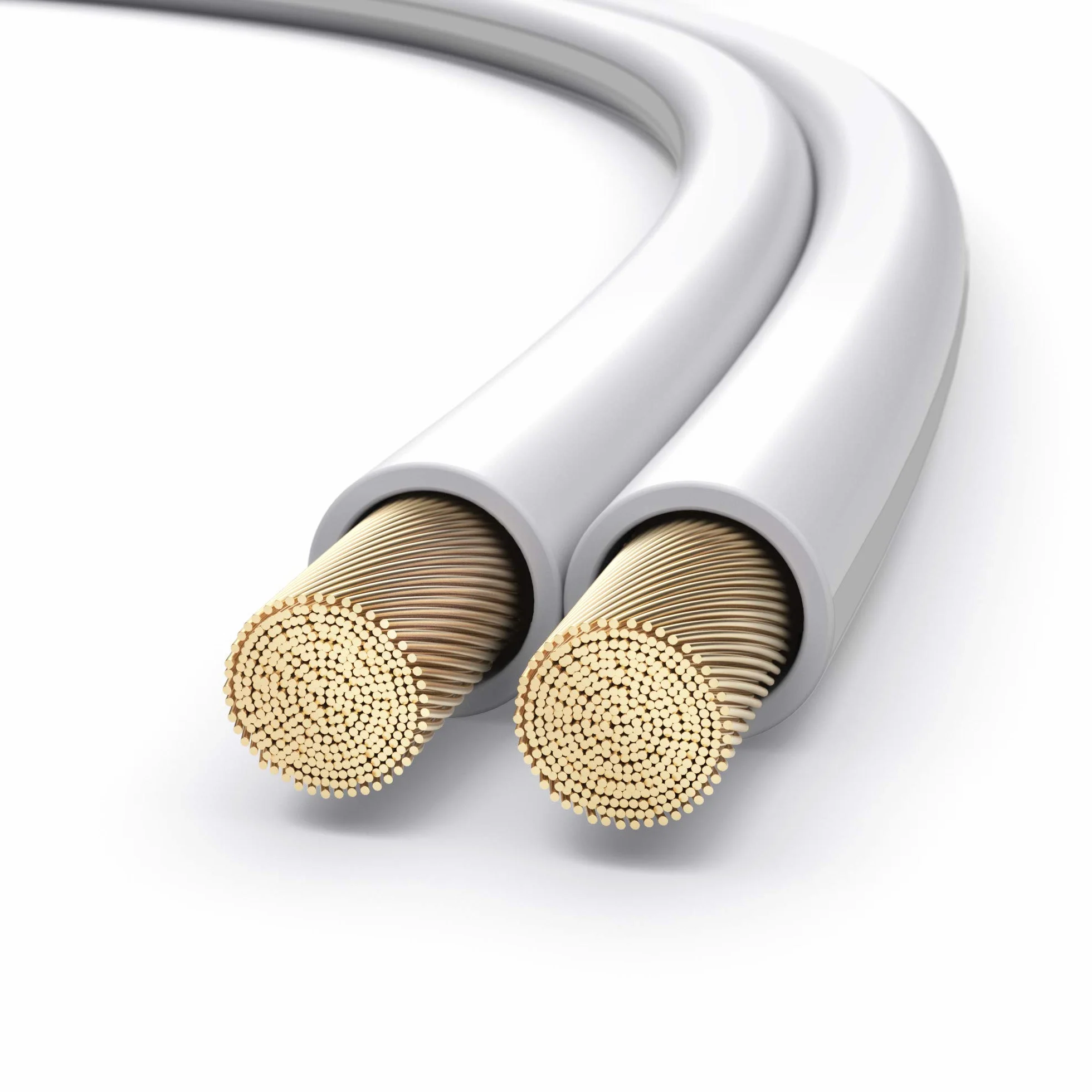 PureLink Kabel głośnikowy OFC 2 x 4,00 mm² 0,20 mm, 20,0 m, kabel miedziany z czystej miedzi do głośnika HiFi głośników subwoofera, kabel audio z oznaczeniem polaryzacji, biały