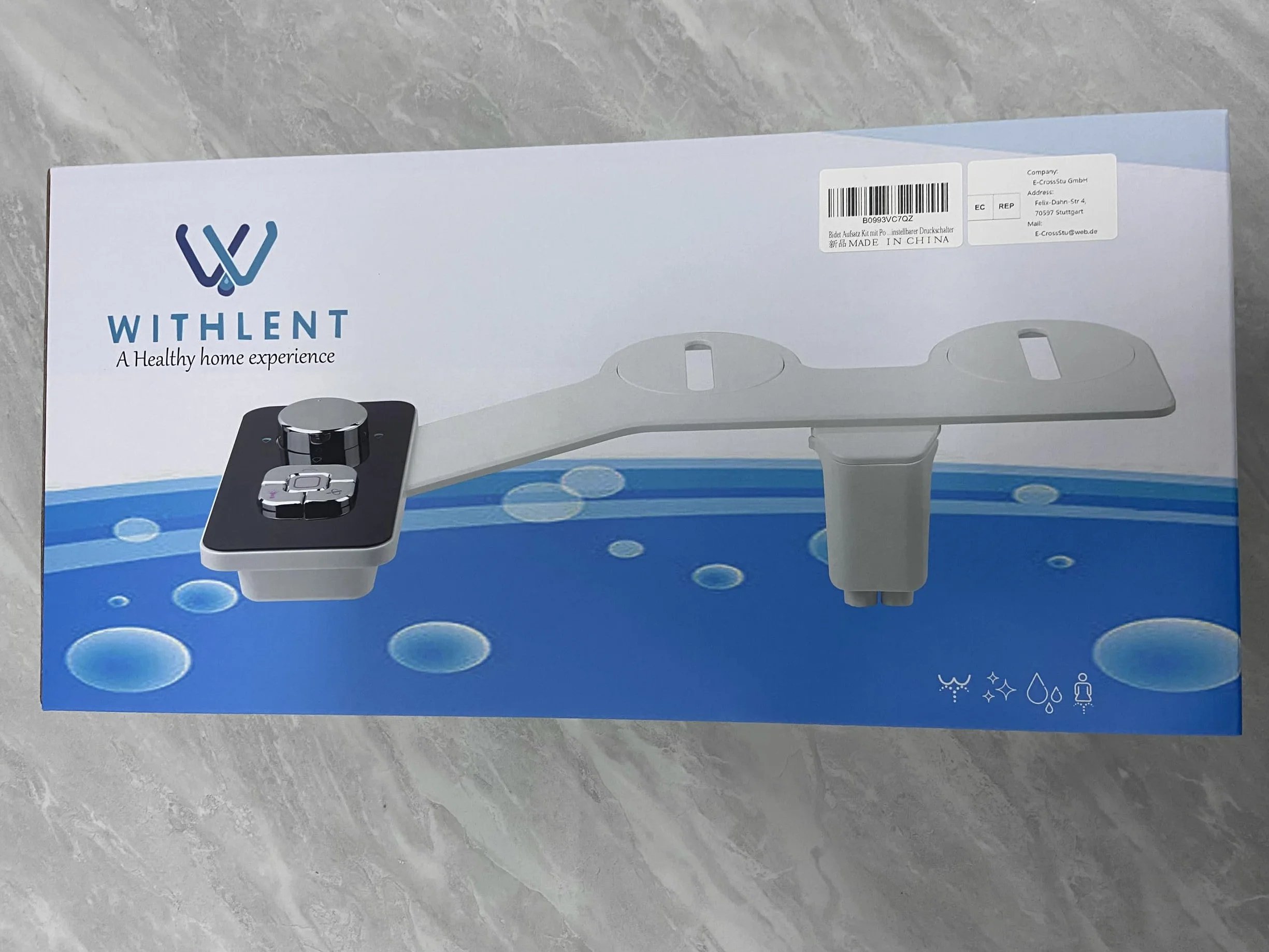 Bidet - Ultrad¨¹nner 5 mm nieelektryczny bidet, nakładka na deskę sedesową, regulowana ciśnienie, wysuwana samoczyszczająca się podwójna część z przodu i z tyłu