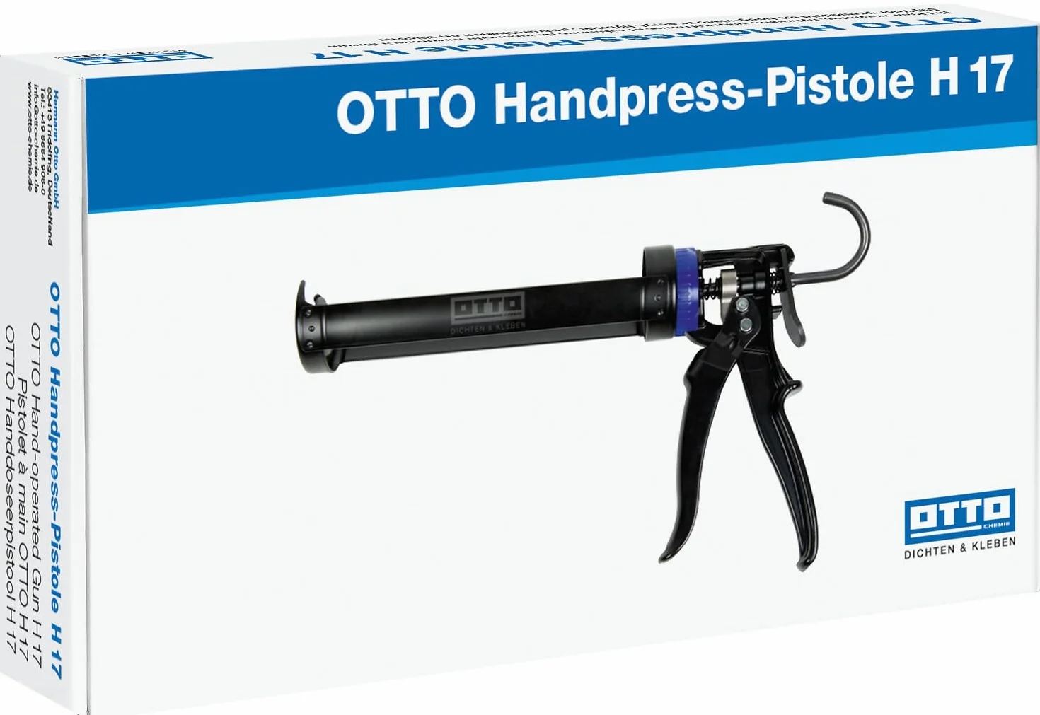 OTTO pistolet do wyciskania ręcznego H17, kartusze, silikonowa, prasa silikonowa