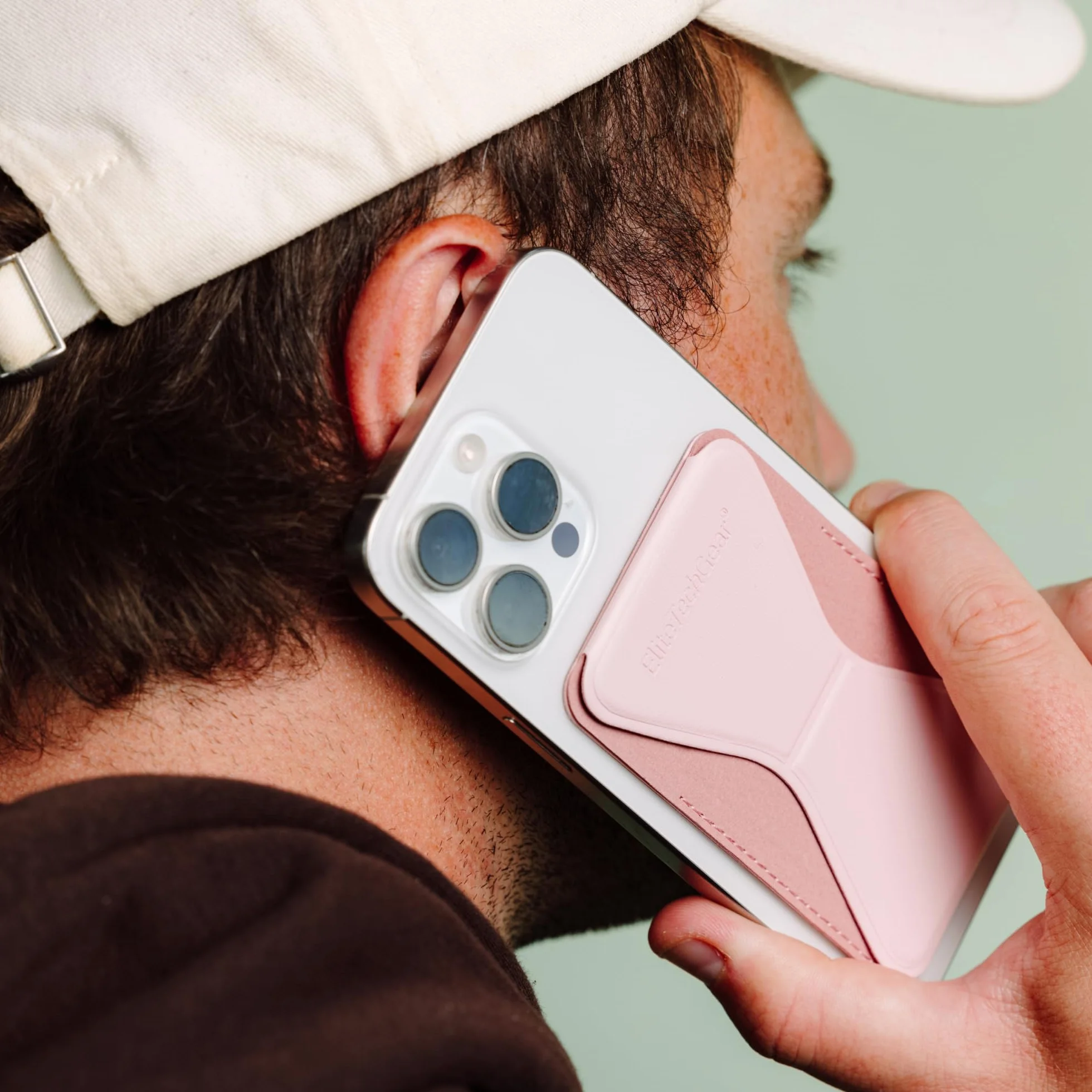 Elite Tech Gear Portfel na telefon z regulowanym stojakiem - Etui samoprzylepne na karty kredytowe kompatybilne z iPhone i Android