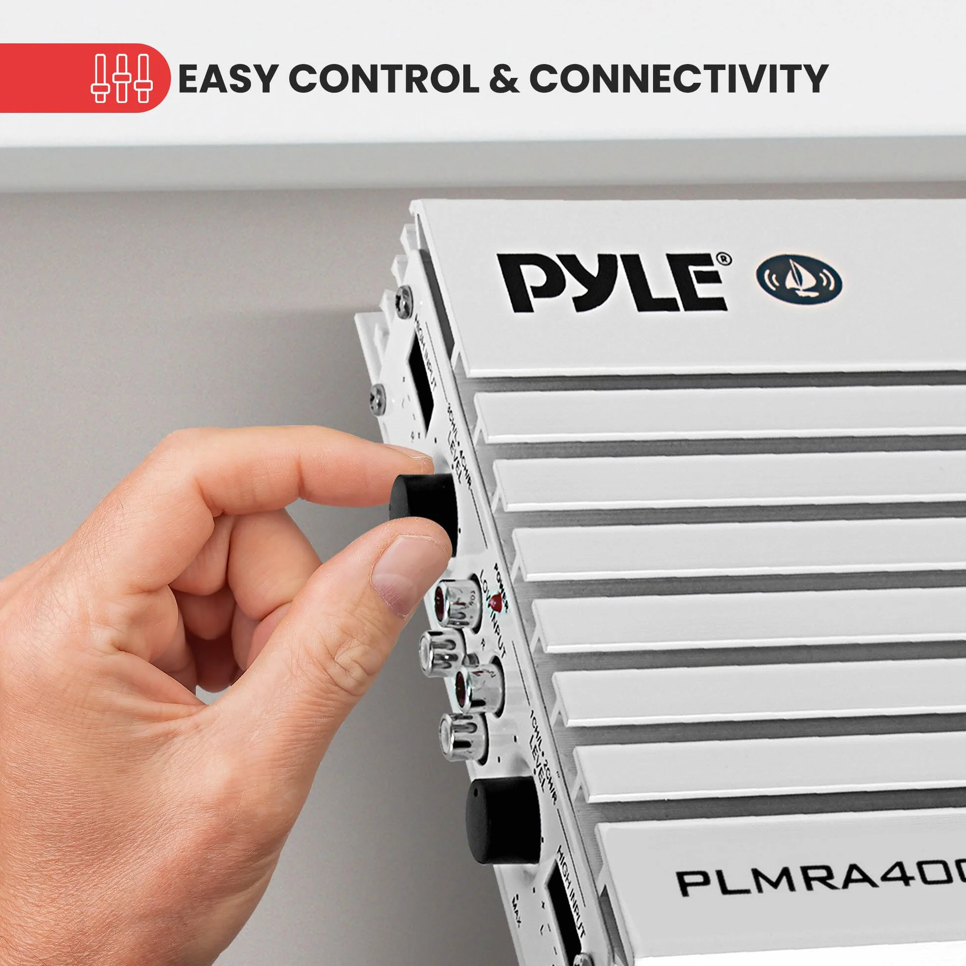 Pyle PLMRA400 400 W 4-kanałowy wodoodporny wzmacniacz morski
