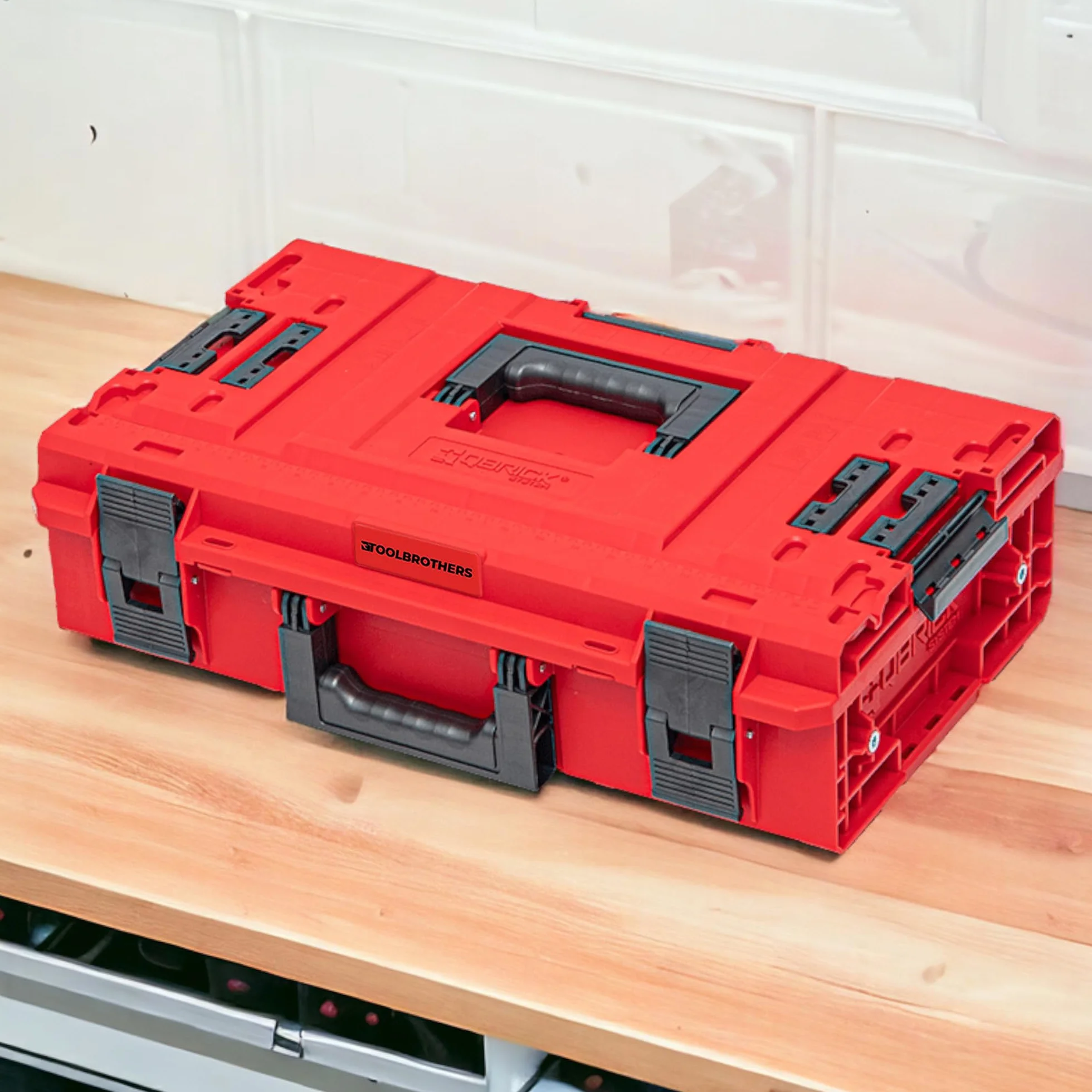 Toolbrothers RHINO ONE 200 2.0 Vario RED ULTRA HD Custom walizka narzędziowa organizer modułowy 585 x 385 x 190 mm 15,4 l można układać w stos IP66