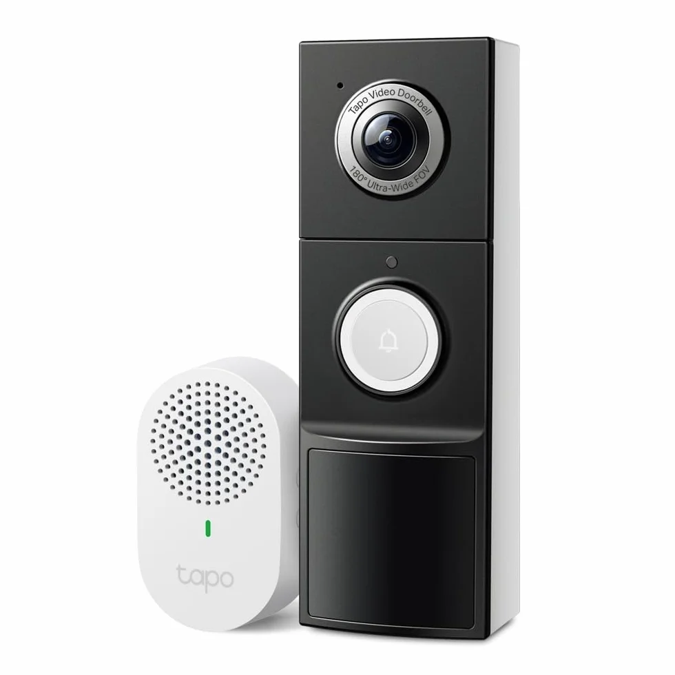 Tapo D235 2K 5MP bezprzewodowa kamera dzwonkowa 180° DFOV ultra-szeroki IP66 wykrywanie AI
