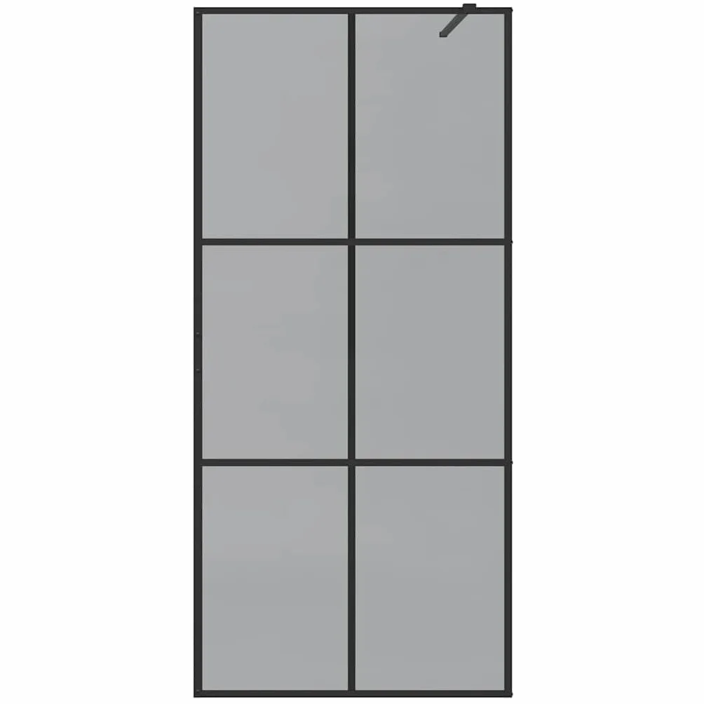 Regulowana ścianka prysznicowa z aluminiową ramą do kabiny prysznicowej z możliwością wchodzenia w zakres dostawy, kolor czarny, 90 x 195 cm, z bezpiecznego szkła ESG, przegroda prysznicowa z