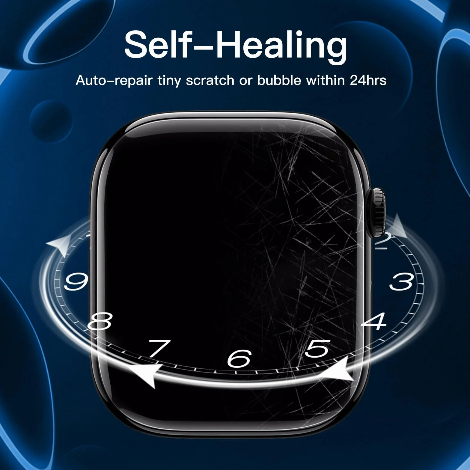JETech Ochraniacz Ekranu Apple Watch Series 11/10 46mm, Folia TPU Samolecząca, Antyzarysowania HD, 3 Sztuki