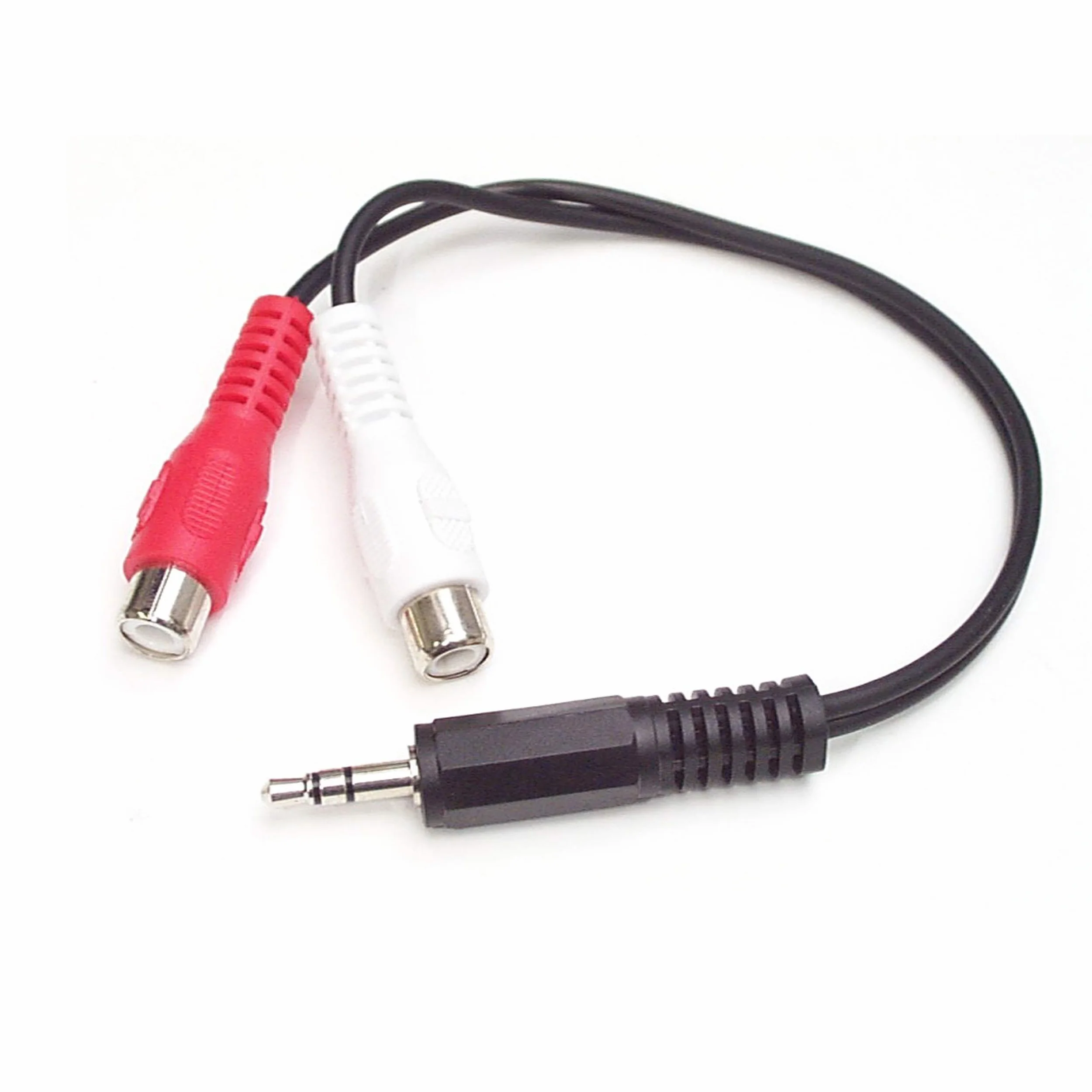 StarTech.com Kabel Audio Stereo Y 15,2 cm - 3,5 mm Męski na 2 x RCA Żeński - Gniazdo Słuchawkowe do RCA - Komputer / MP3 na Stereo Mini-Jack (MUMFRCA)
