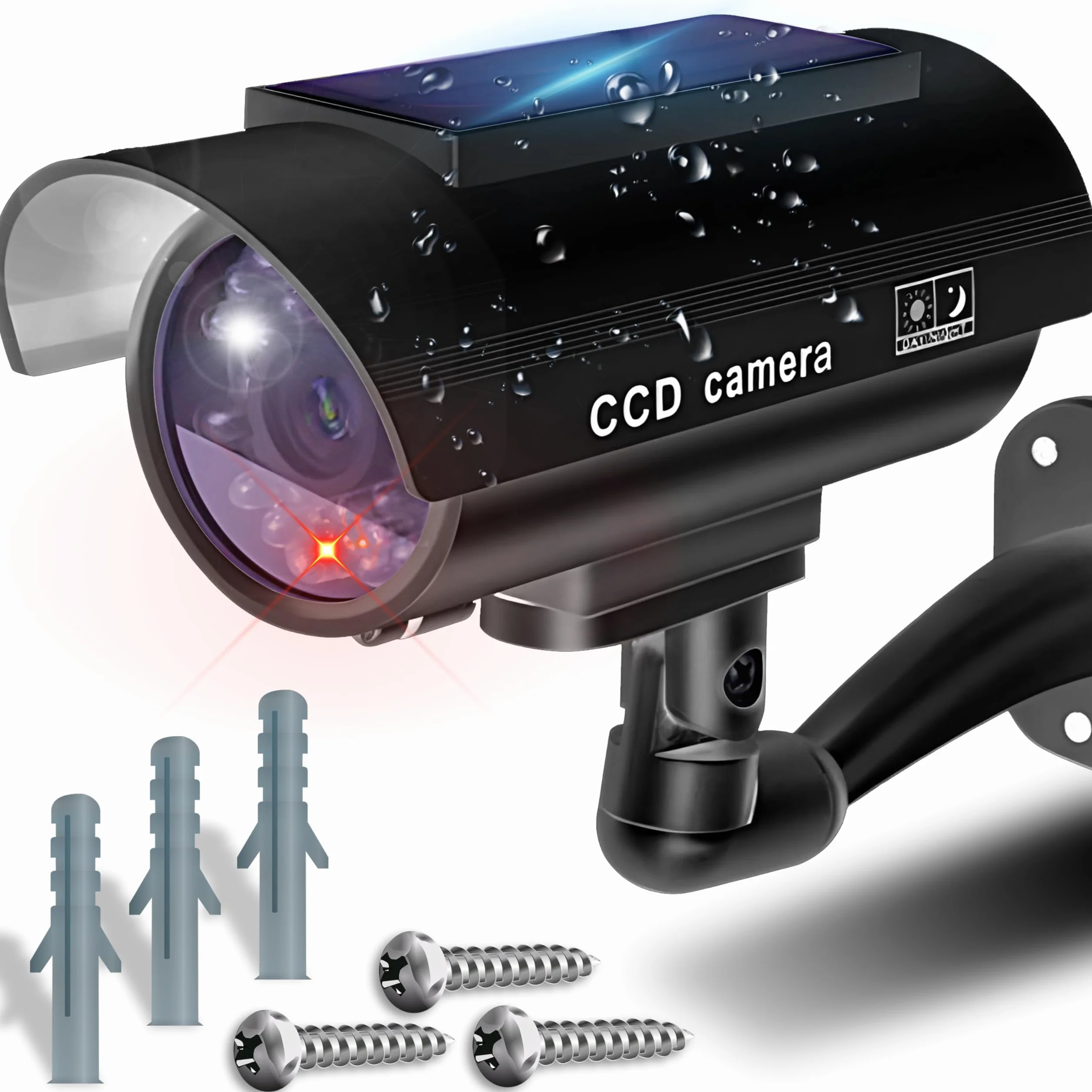 Retoo Bezprzewodowa Kamera Bezpieczeństwa Solarna CCD Odporna na Warunki Atmosferyczne Czarna
