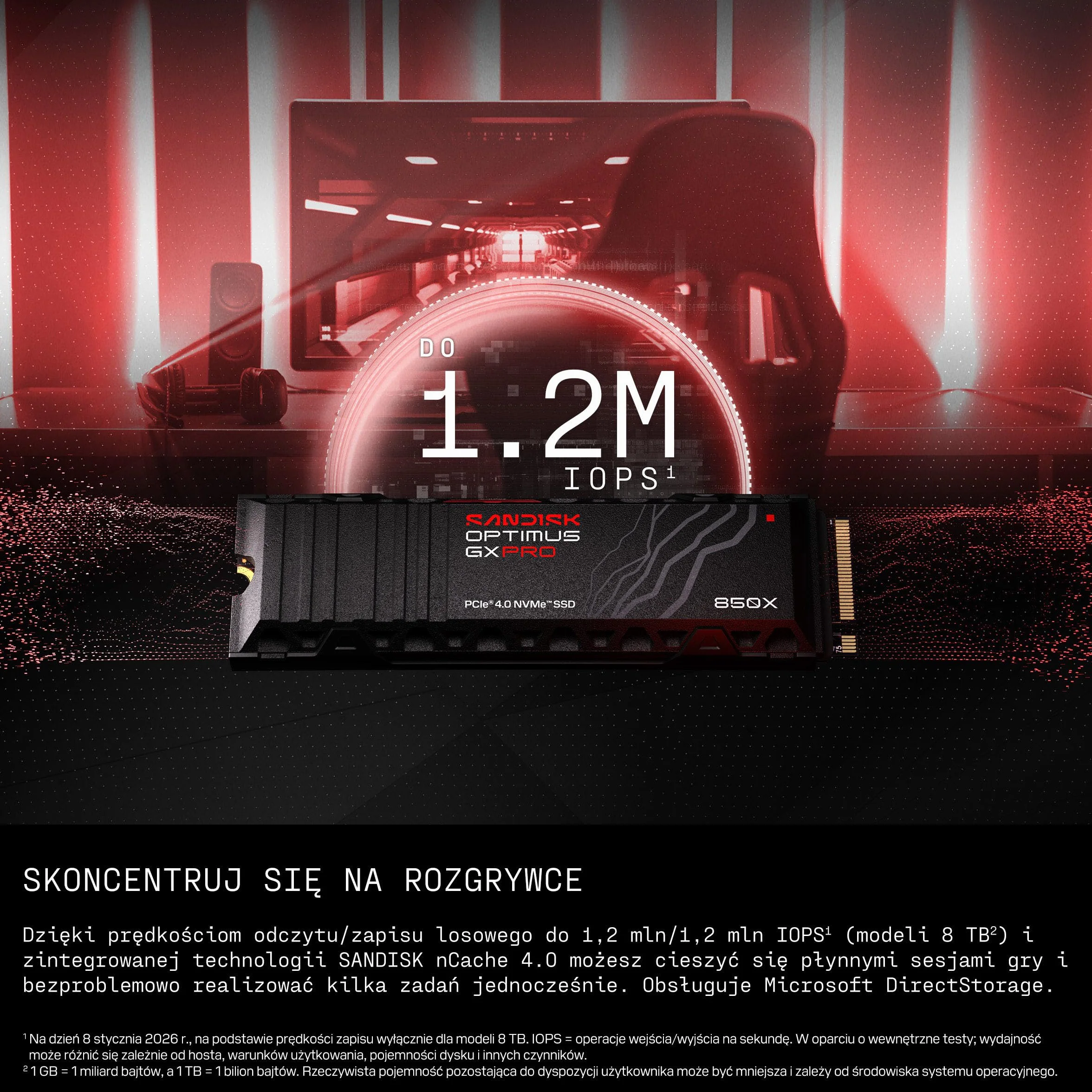 SANDISK Optimus GX PRO 850X NVMe SSD 8 TB M.2 2280 PCIe 4.0